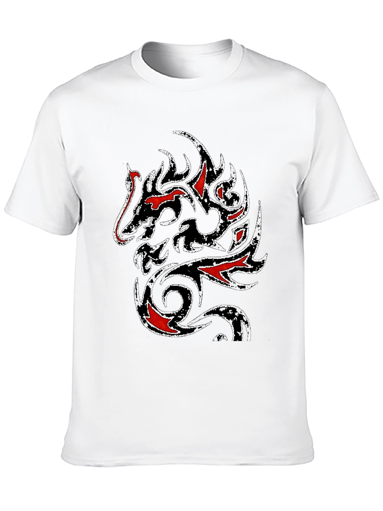 Tribal Dragon Graphic T-Shirt - Black