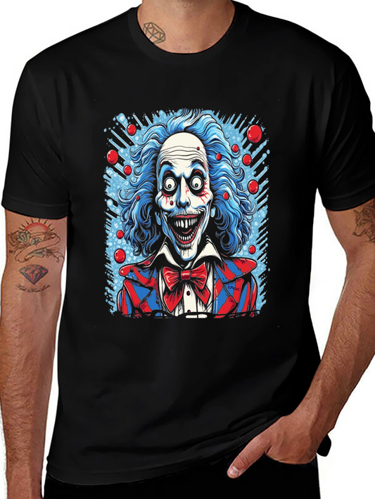 Creepy Clown Graphic Tee - Horror Style Shirt