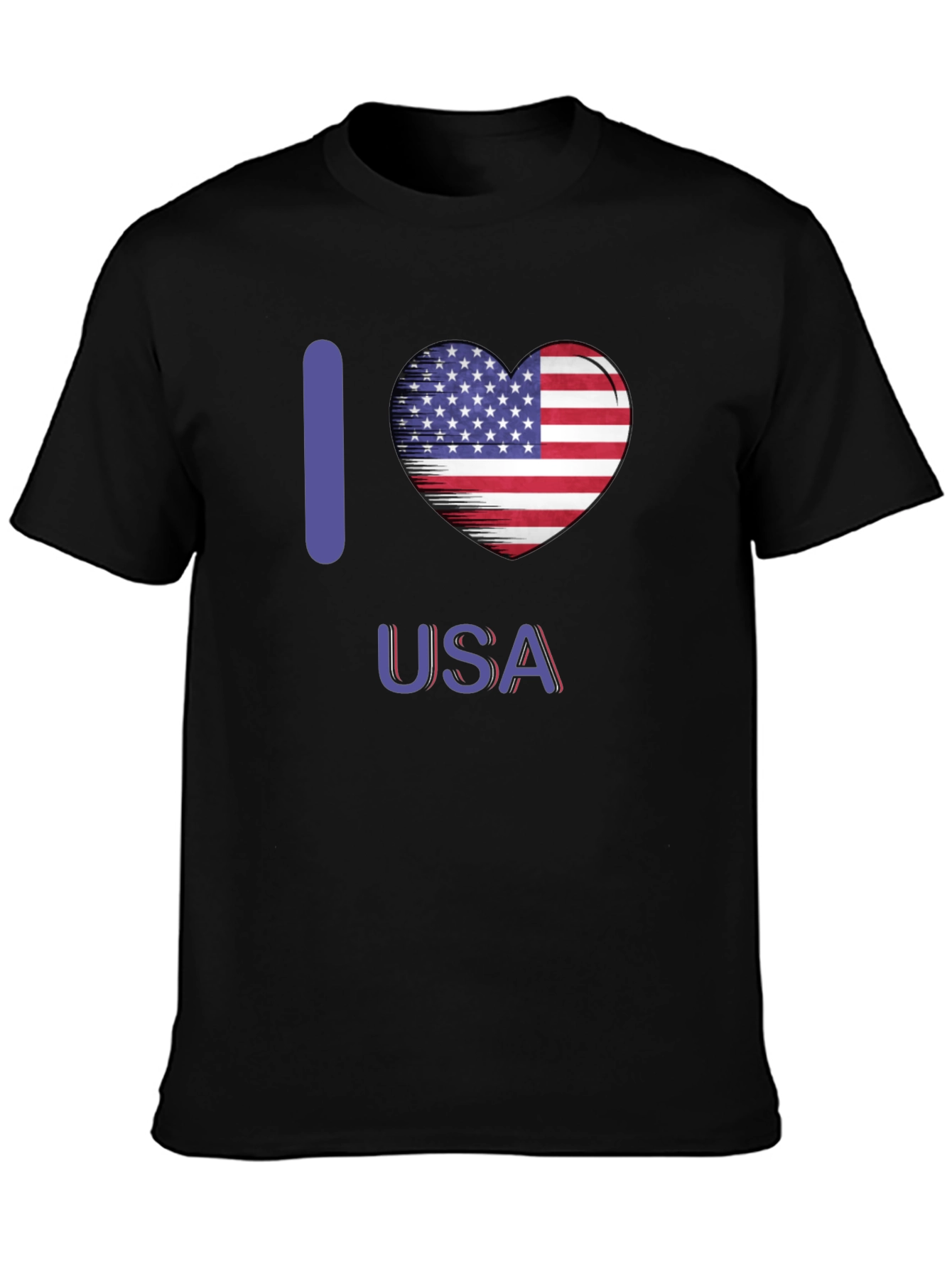 I Heart USA Patriotic Graphic T-Shirt