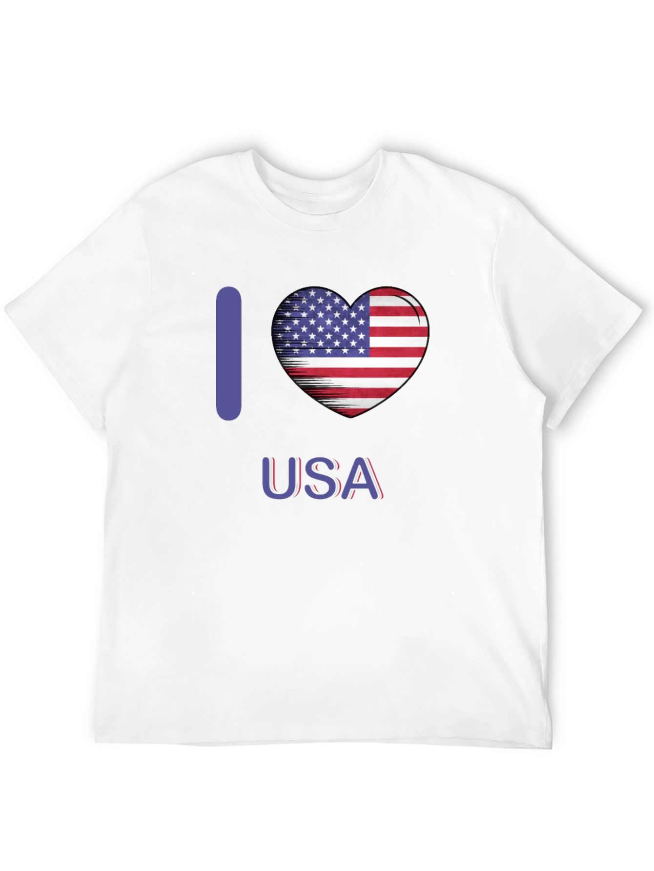 I Heart USA Patriotic Graphic T-Shirt