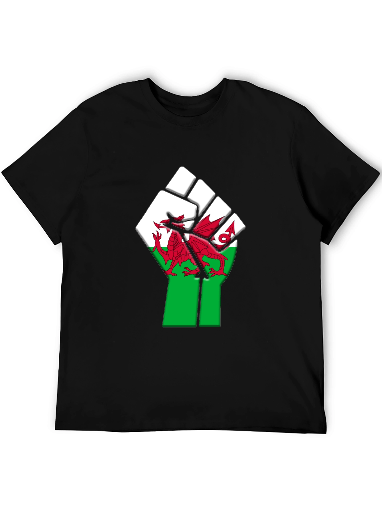 Welsh Pride Fist T-Shirt - Red Dragon Design