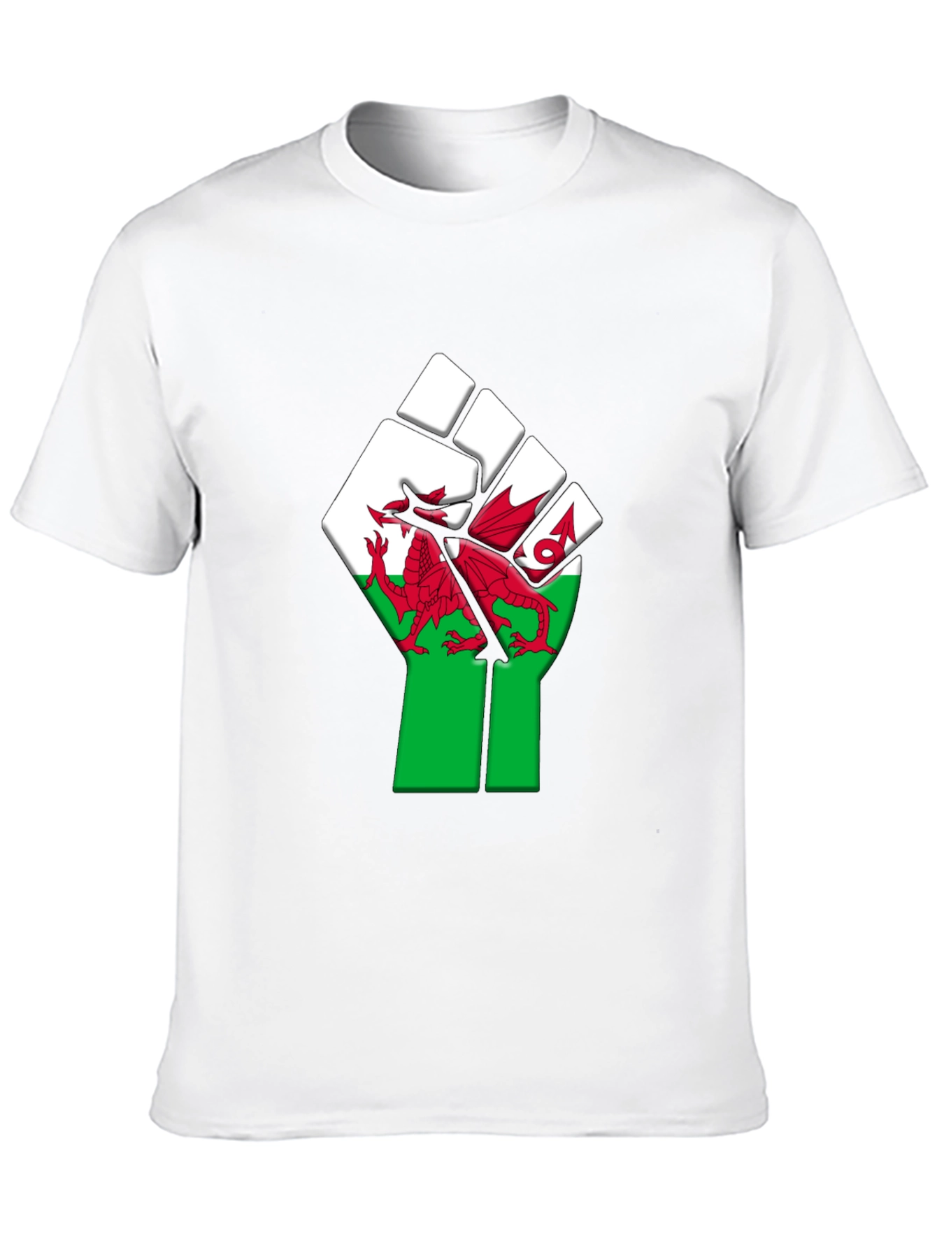 Welsh Pride Fist T-Shirt - Red Dragon Design
