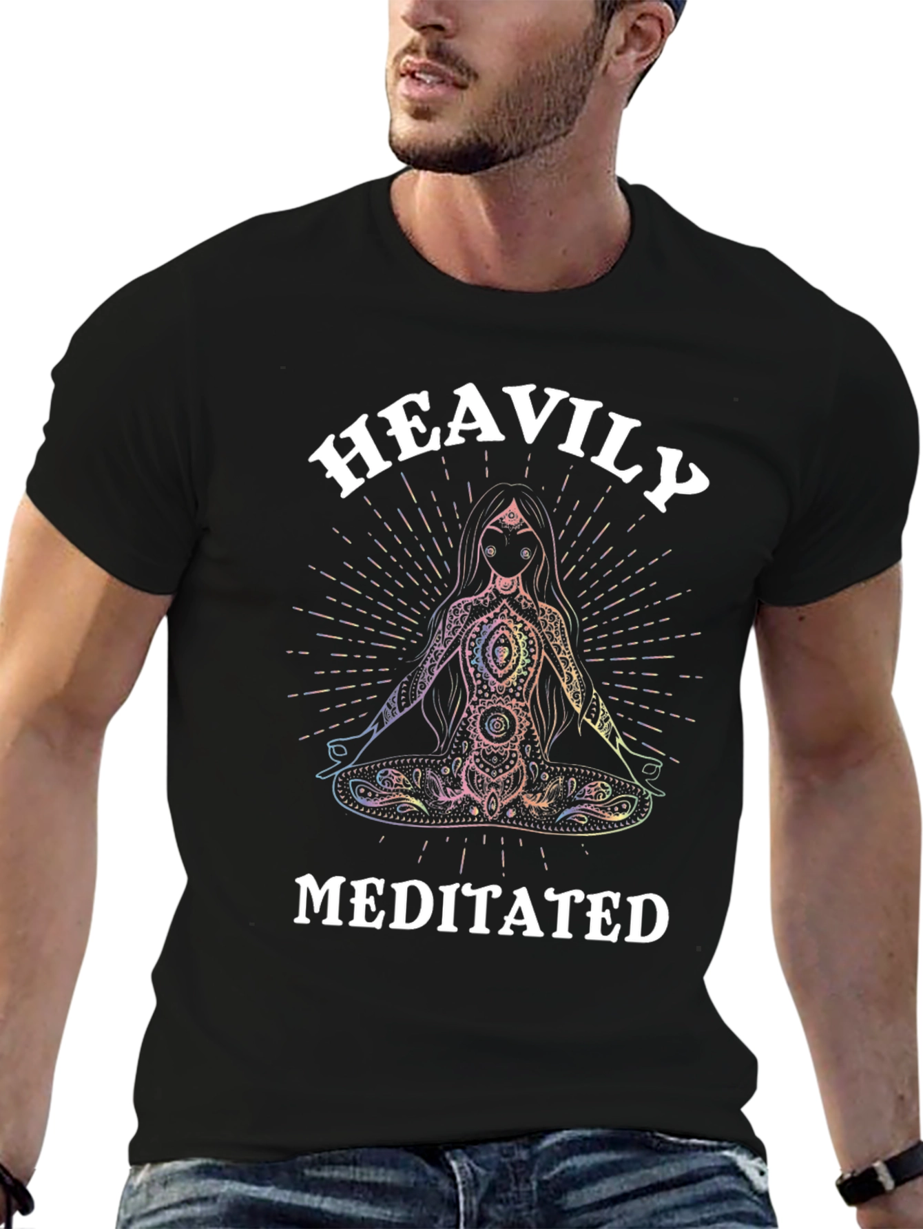 Heavily Meditated T-Shirt - Relaxed Fit Cotton Tee