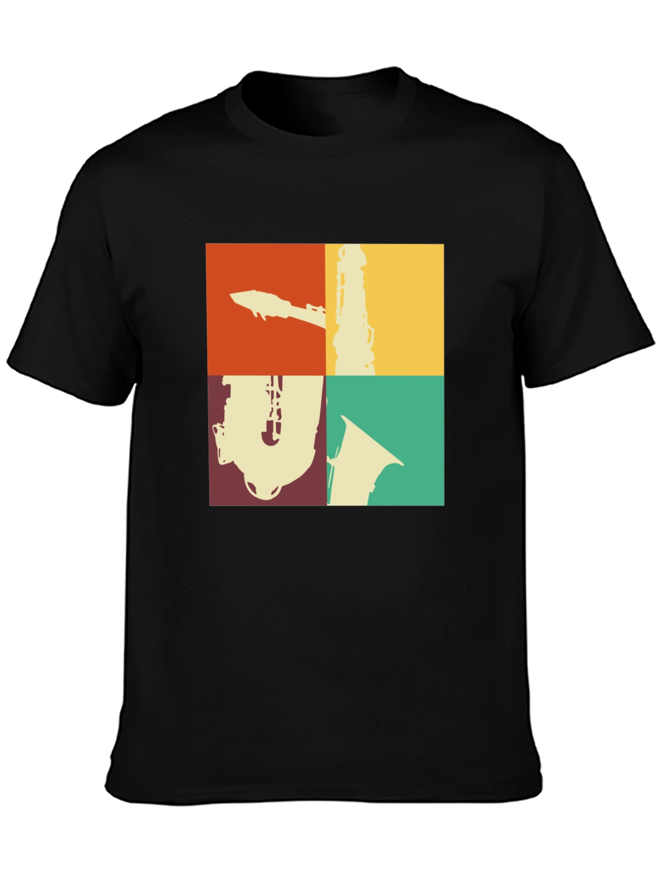 Retro Music T-Shirt: Saxophone Clarinet Design