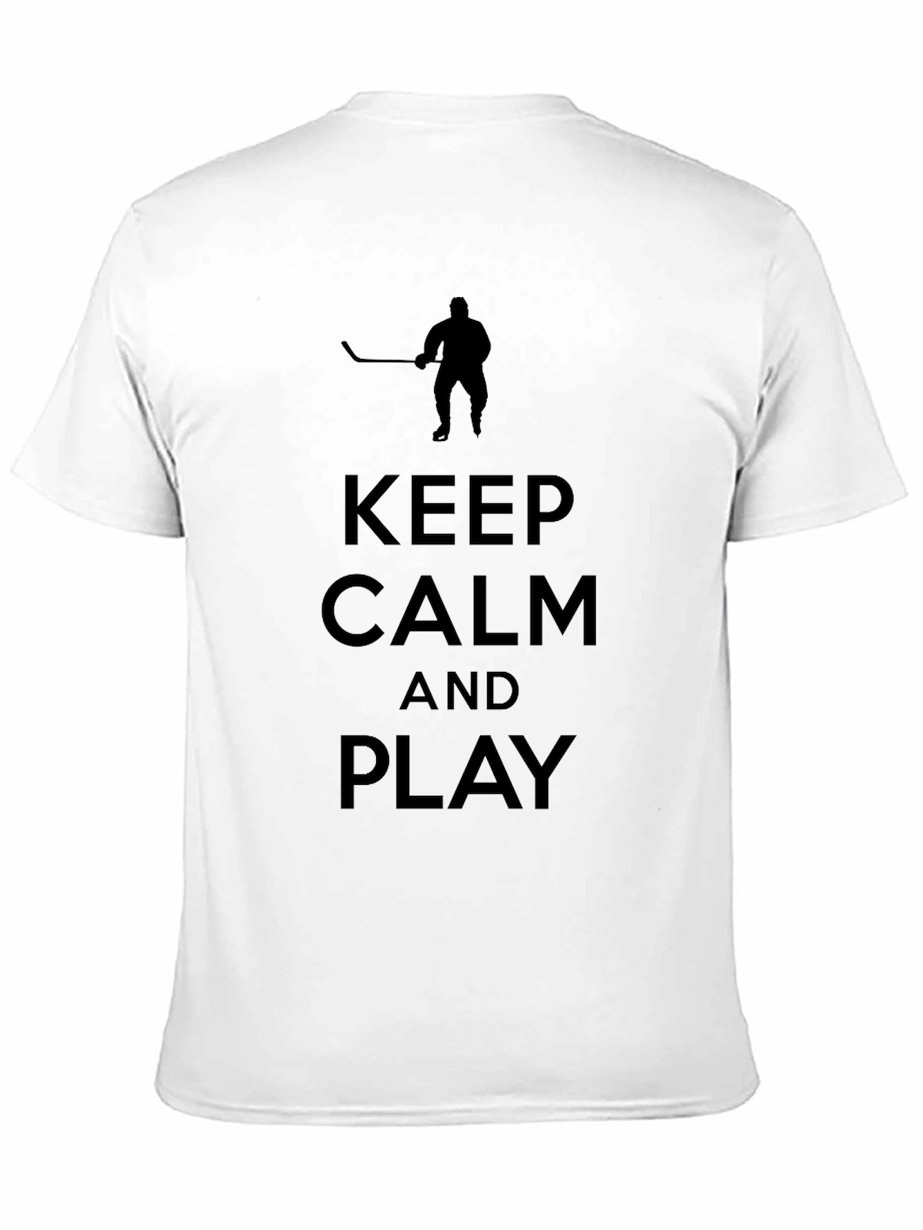Keep Calm and Play Hockey Black T-Shirt