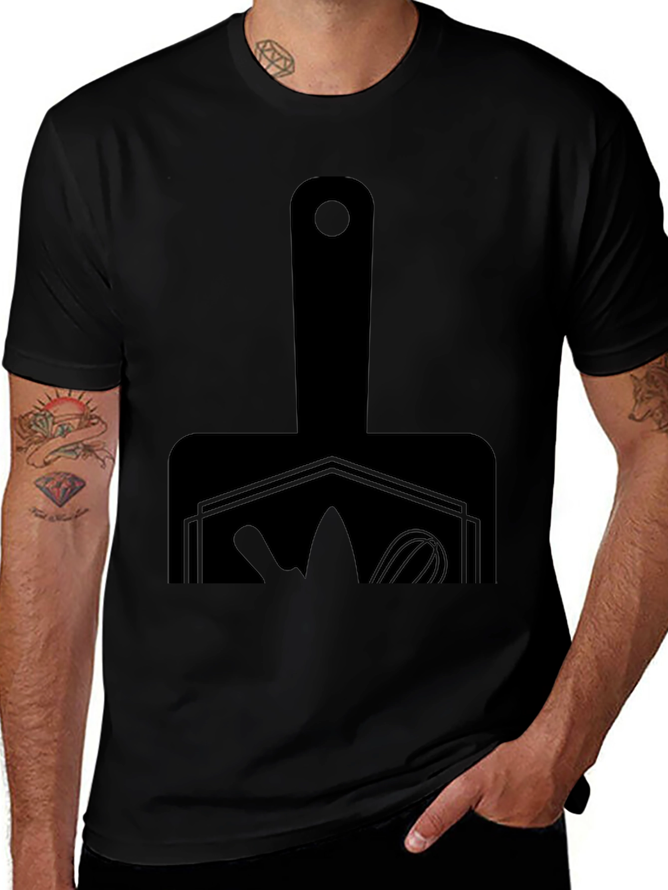 Chefs Tool Graphic Tee - Black Cotton Blend