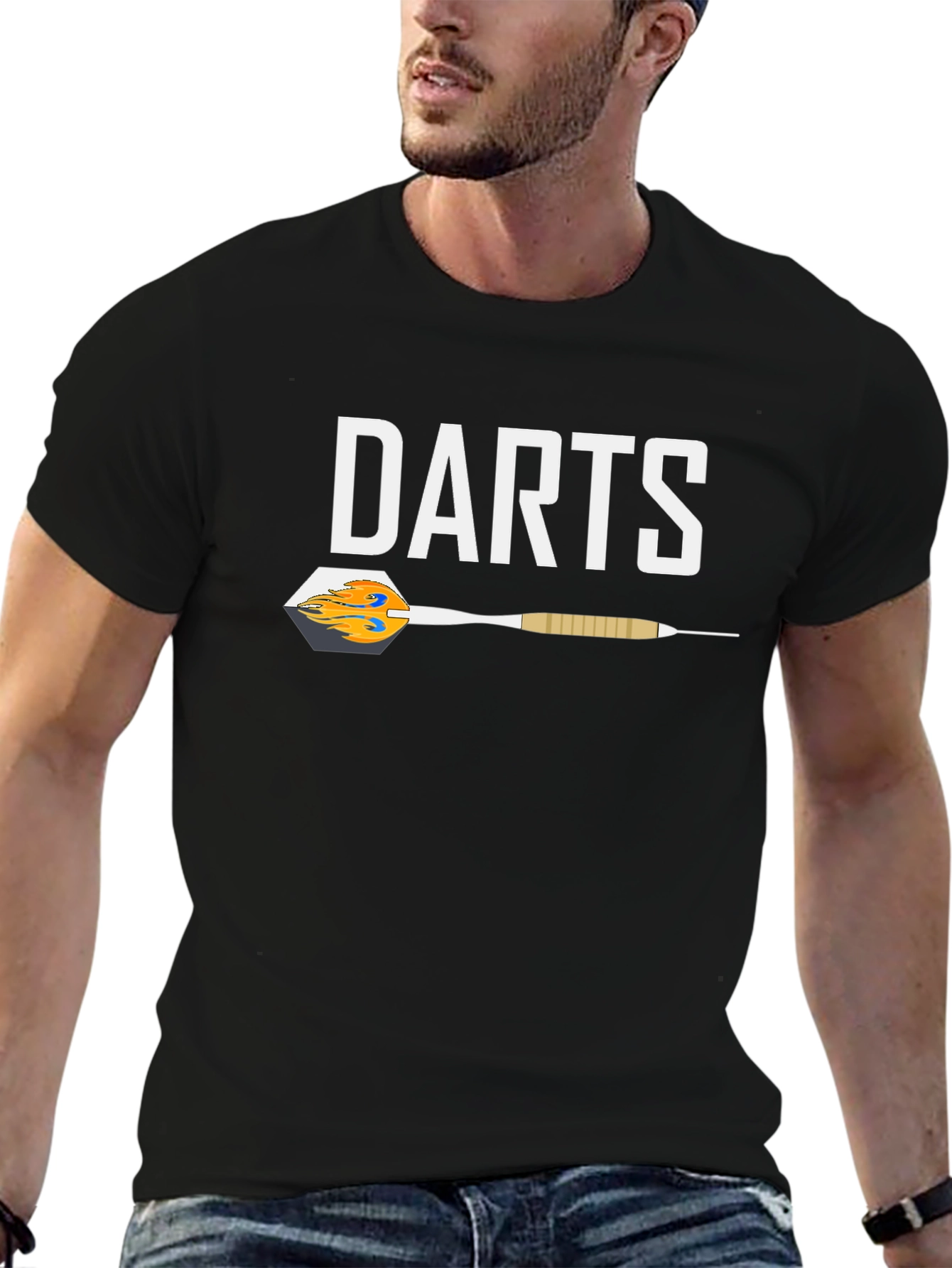 Darts Graphic T-Shirt - Black