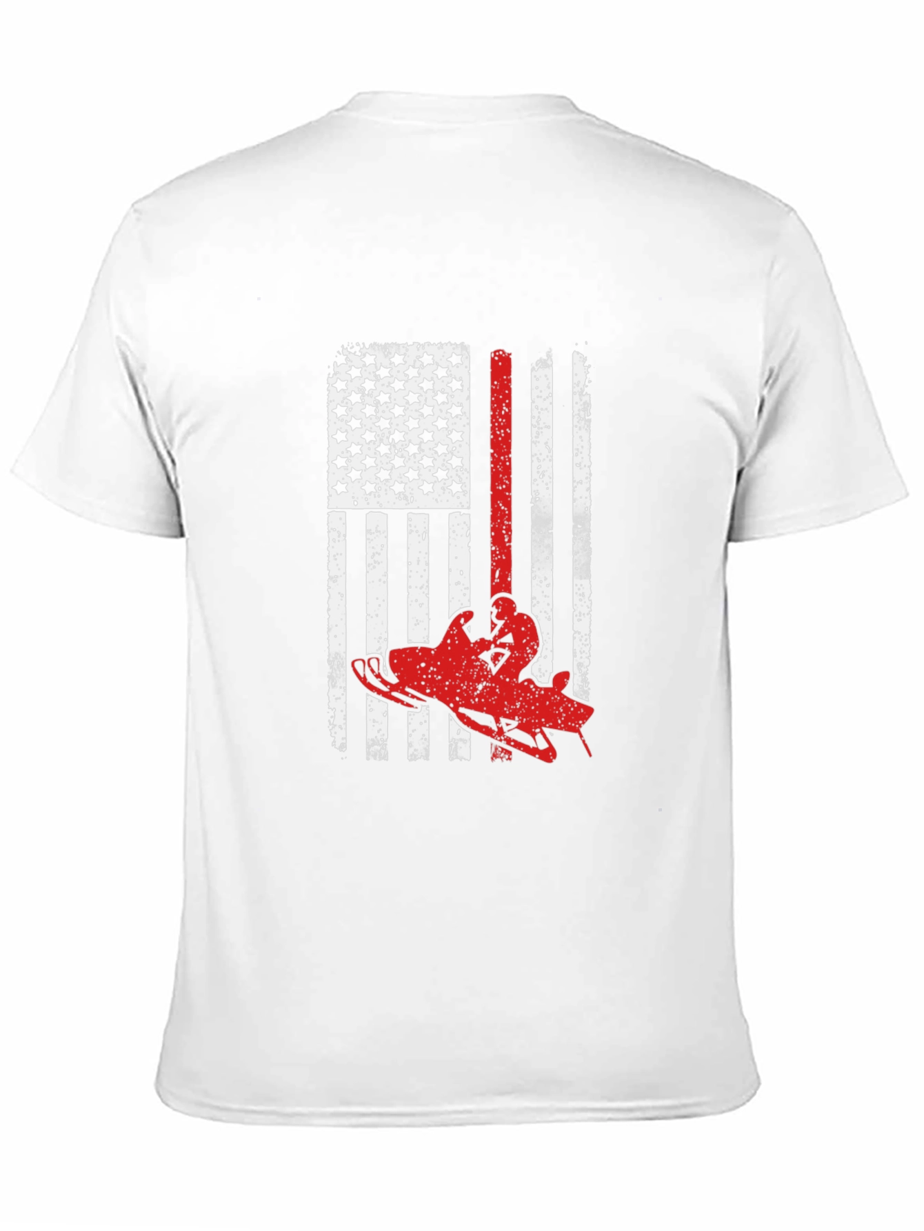 American Flag Snowmobile T-Shirt