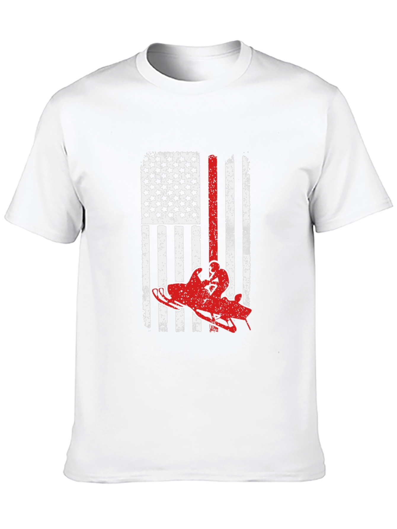 American Flag Snowmobile T-Shirt