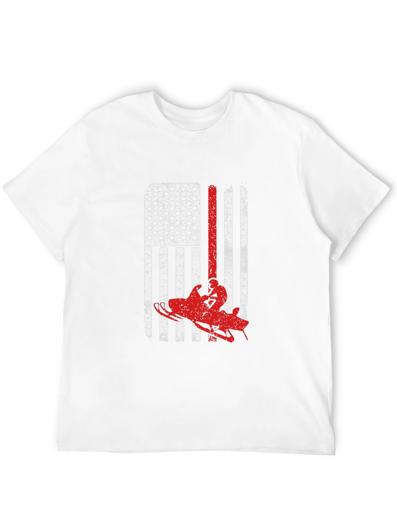 American Flag Snowmobile T-Shirt