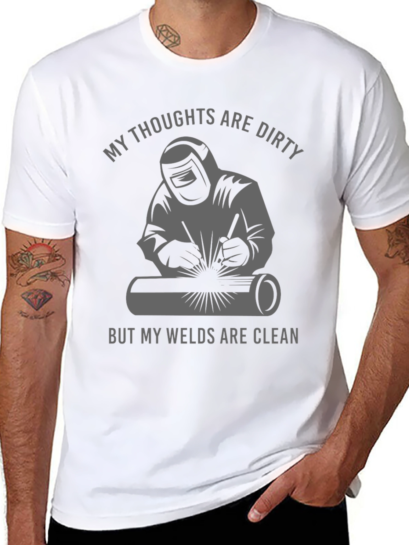 Welder T-Shirt: Dirty Thoughts Clean Welds
