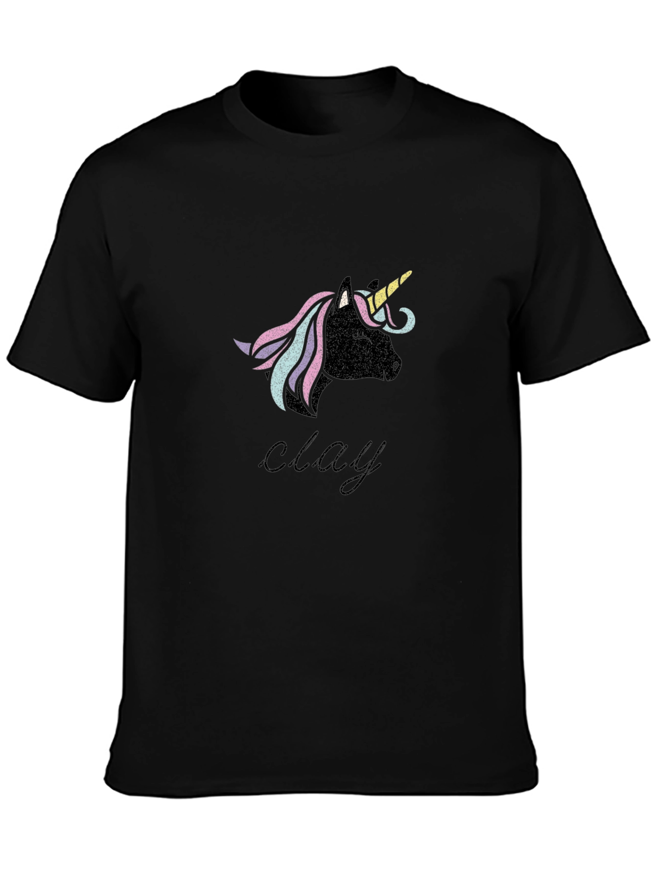 Unicorn Clay T-Shirt - Black