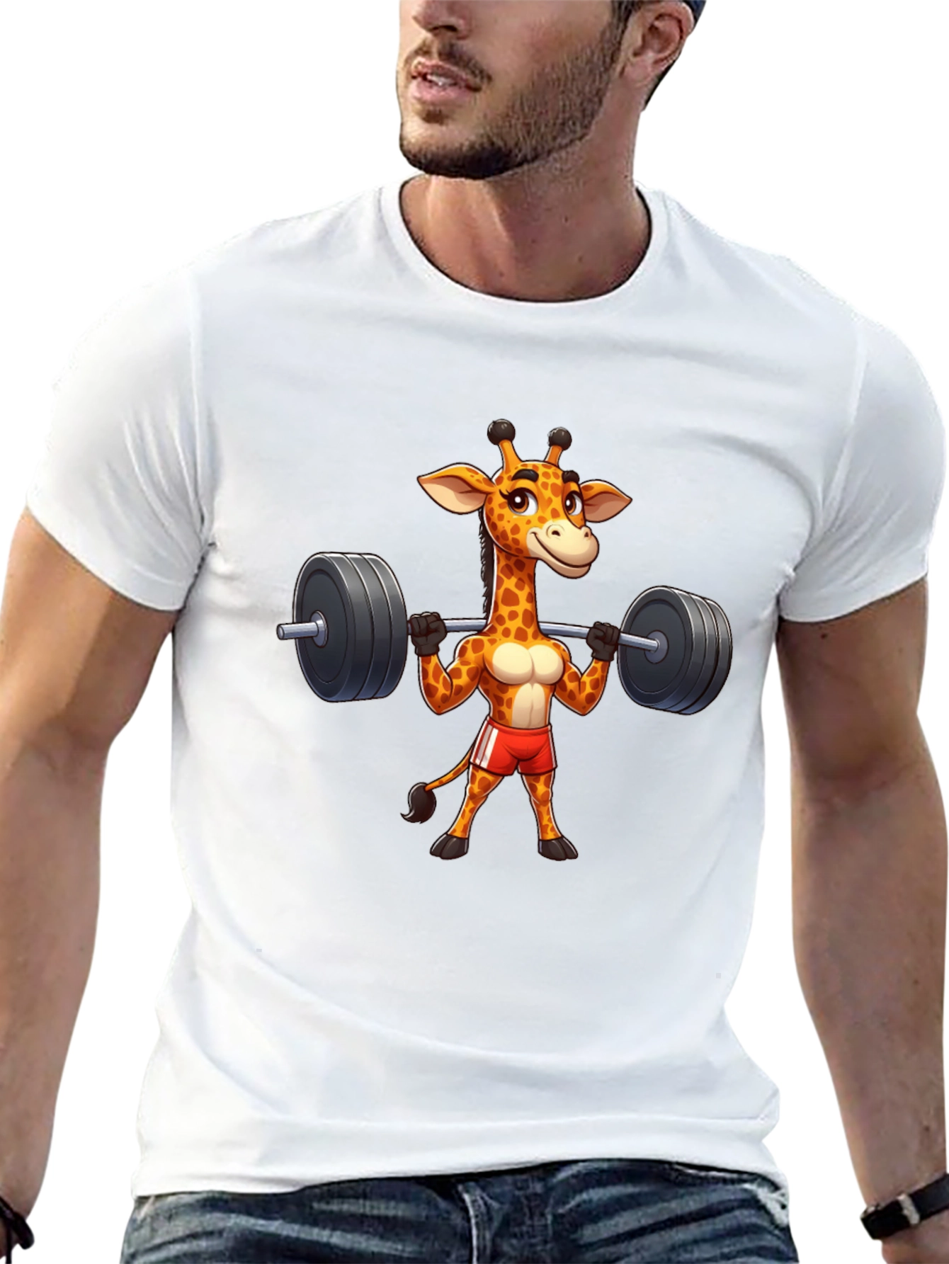 Giraffe Gym T-Shirt - Funny Workout Tee