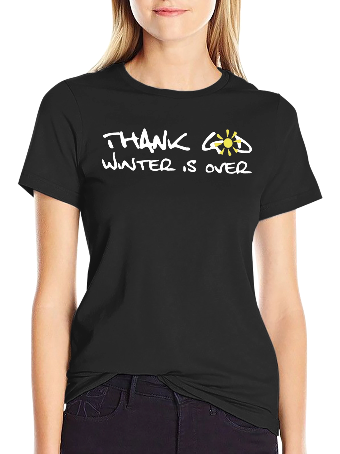 Thank God Winter is Over T-Shirt - Black