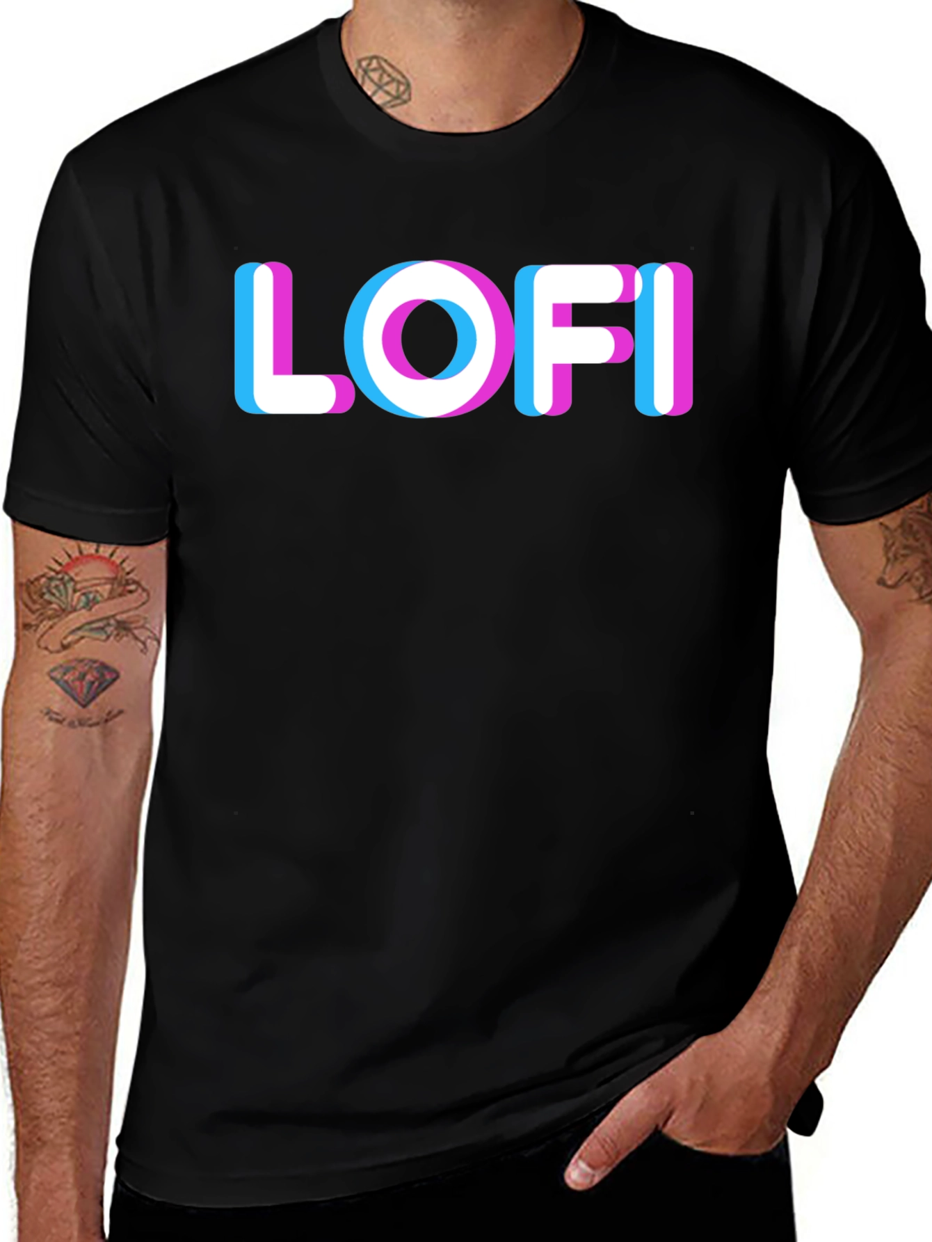 LOFI Graphic Tee - Black Trendy Shirt