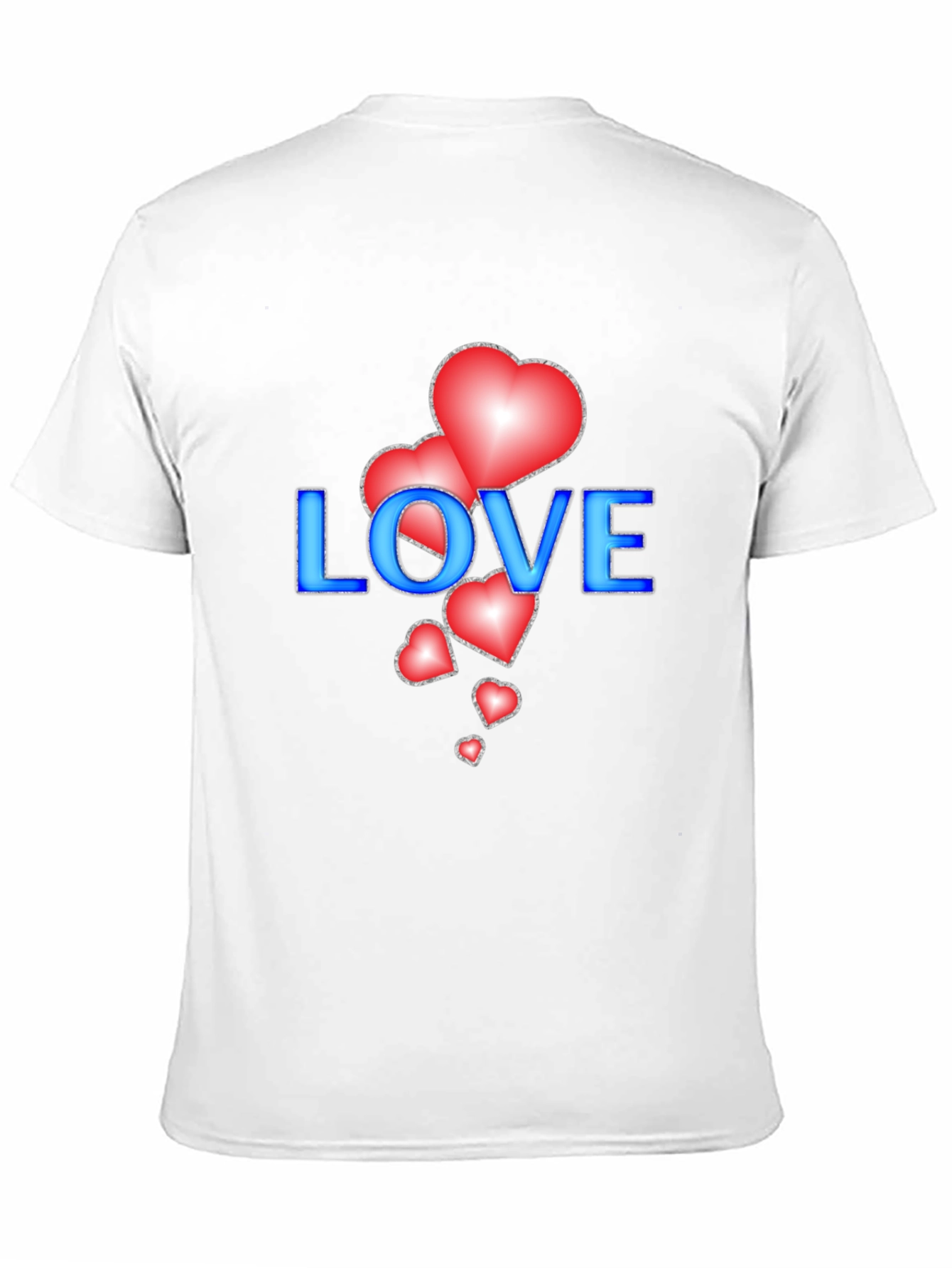 Love Hearts Graphic Tee - Stylish Black T-Shirt