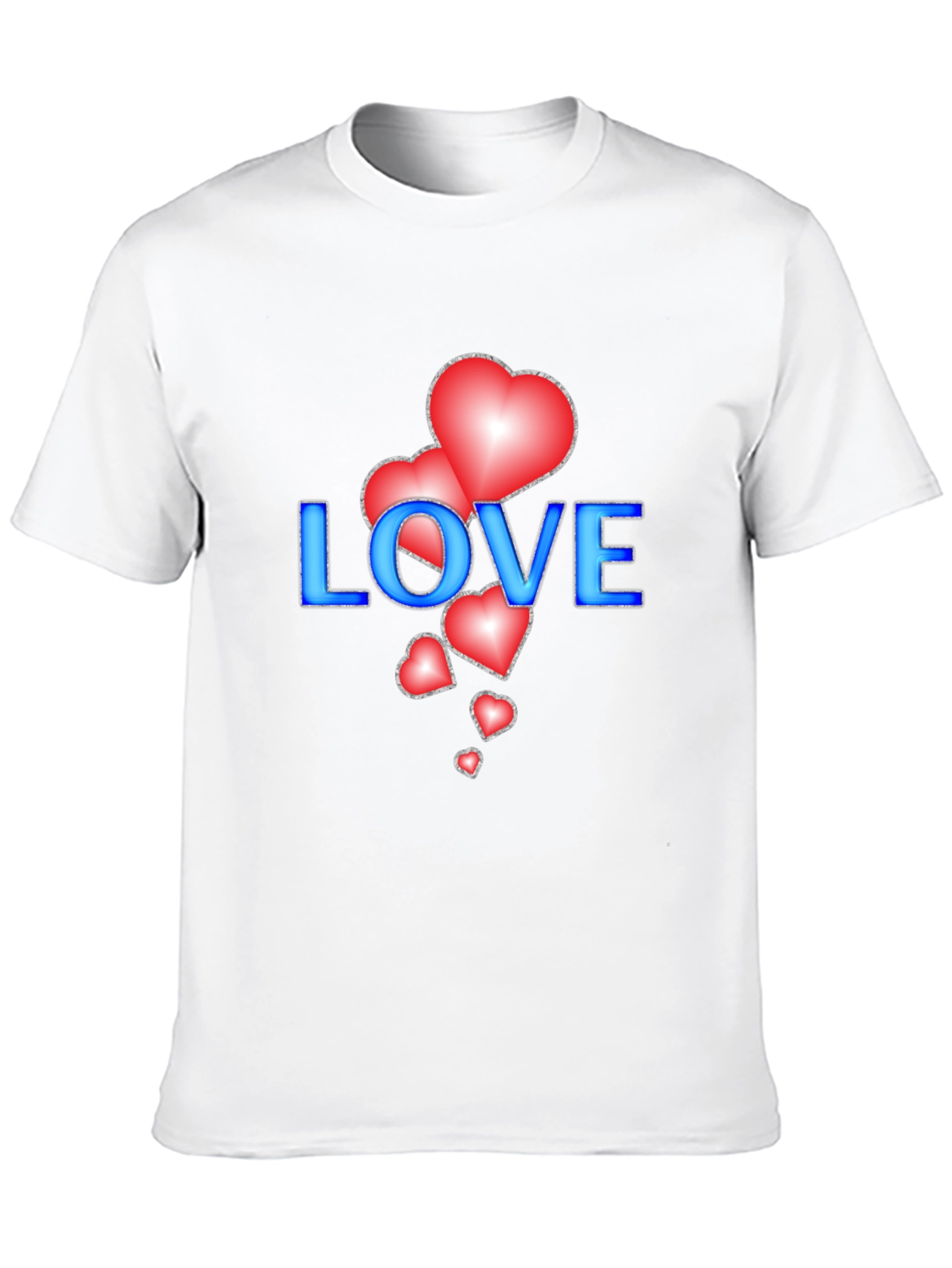 Love Hearts Graphic Tee - Stylish Black T-Shirt