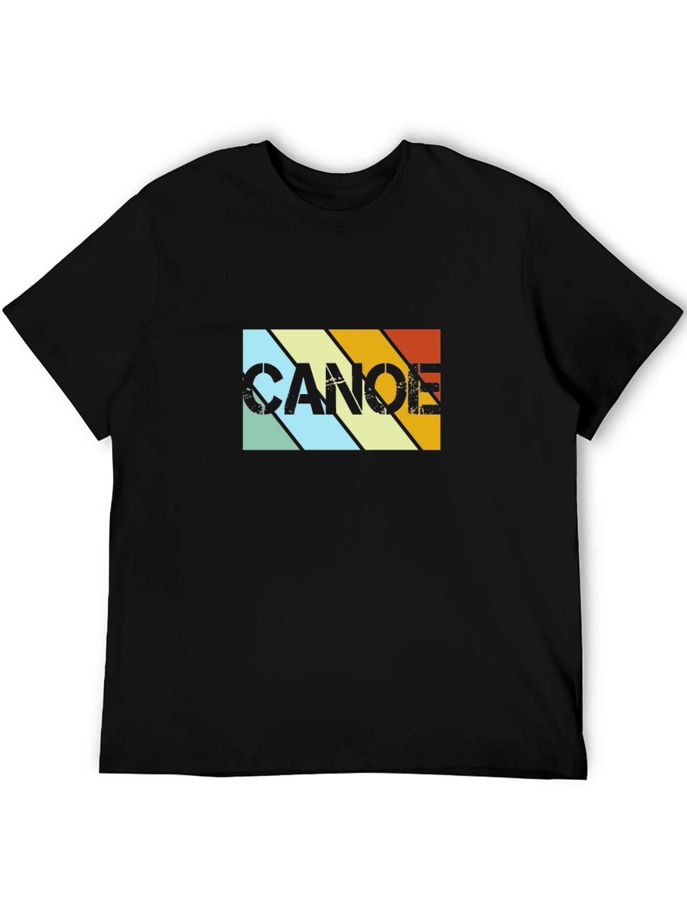 Retro Canoe Graphic Tee - Black