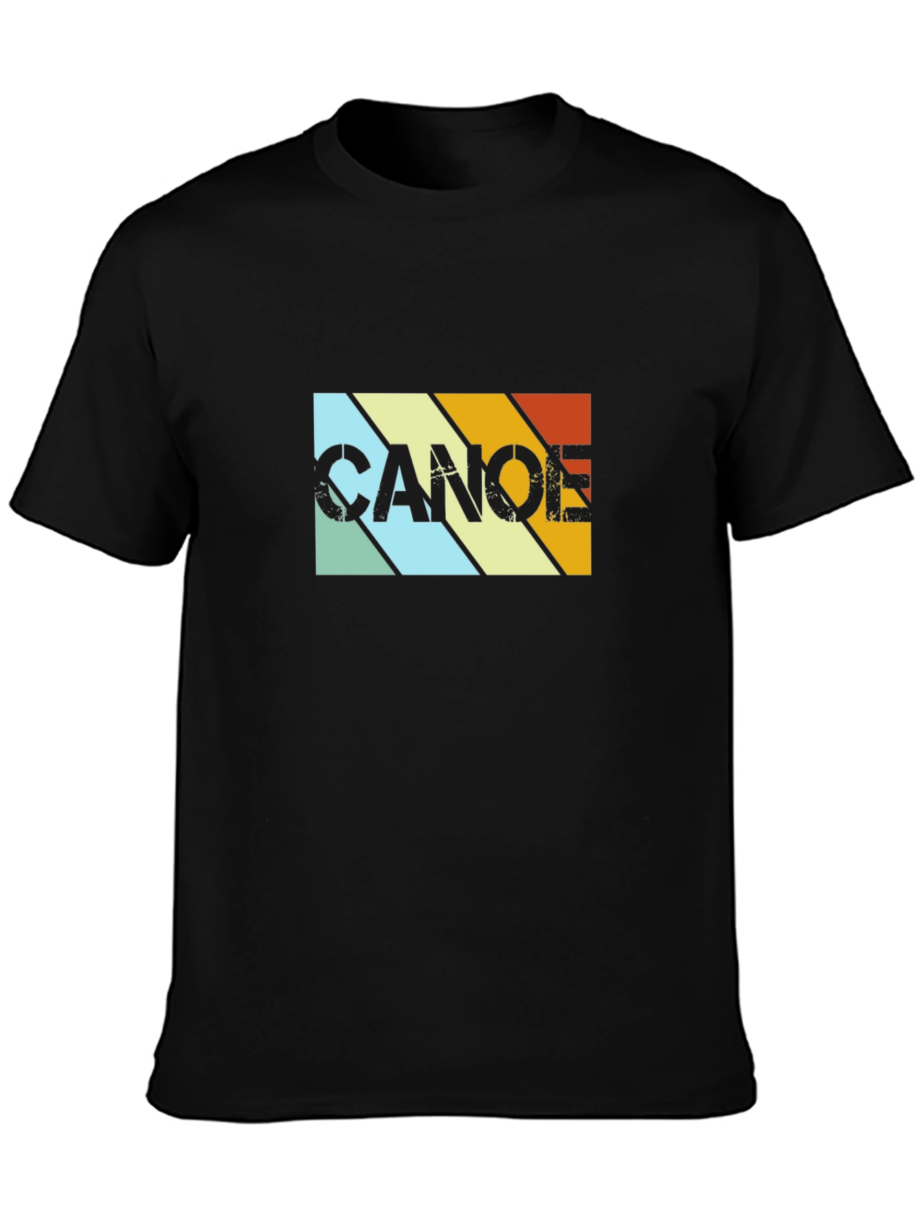 Retro Canoe Graphic Tee - Black