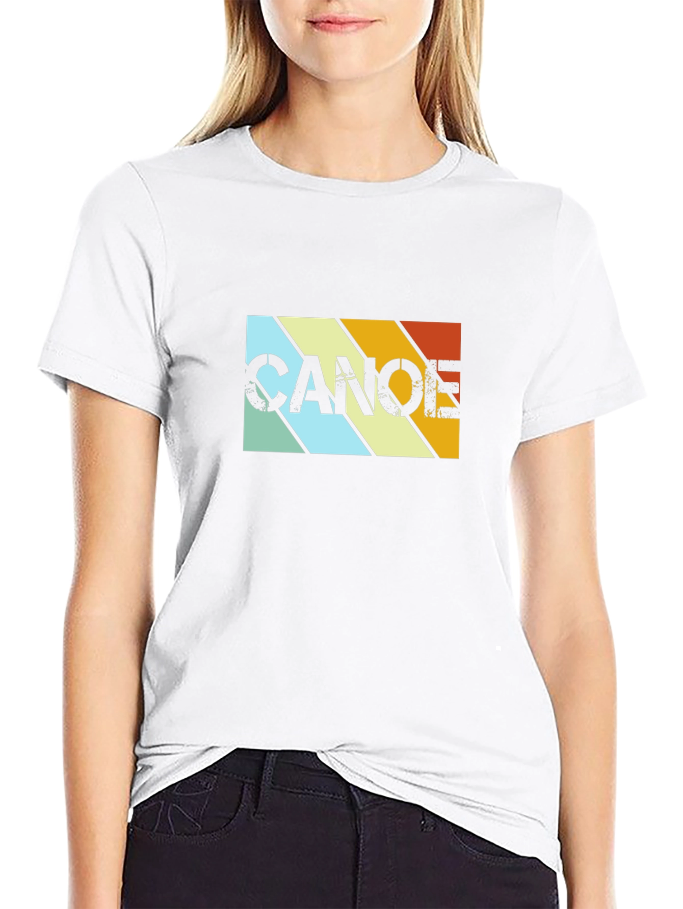 Retro Canoe Graphic Tee - Black