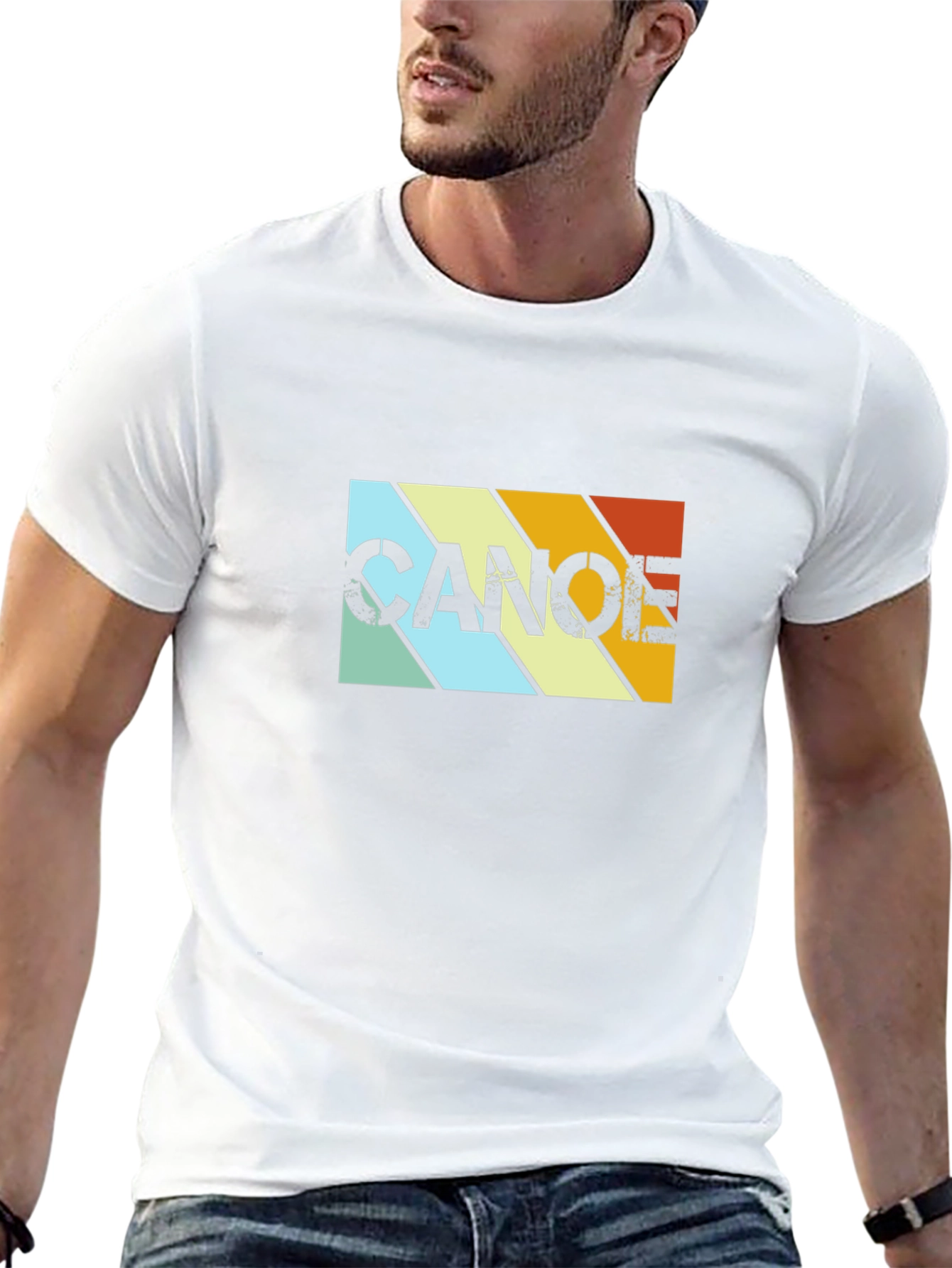 Retro Canoe Graphic Tee - Black