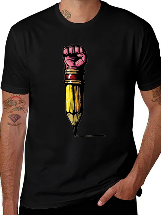 Empowered Writer T-Shirt - Fist Pencil Graphic