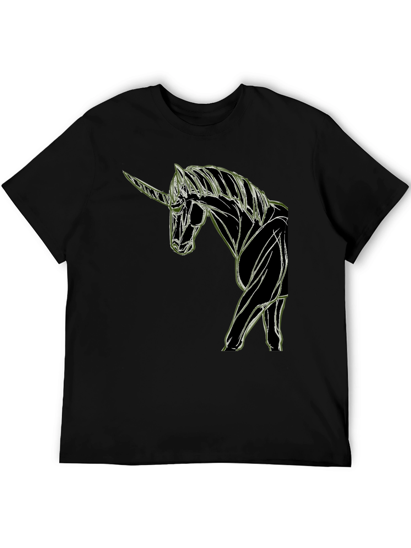 Unicorn Graphic Black T-Shirt