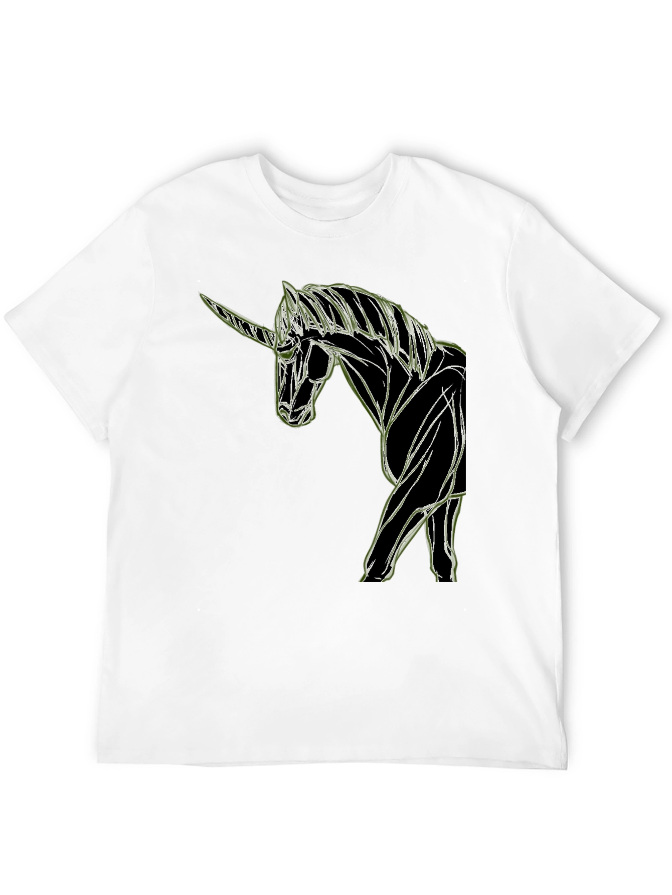 Unicorn Graphic Black T-Shirt