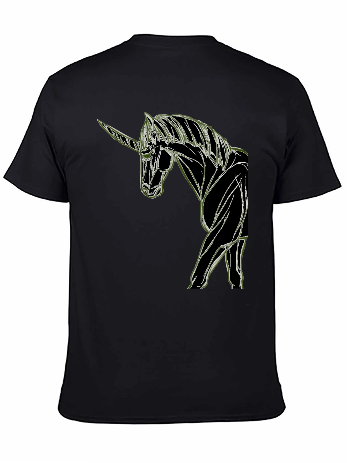 Unicorn Graphic Black T-Shirt