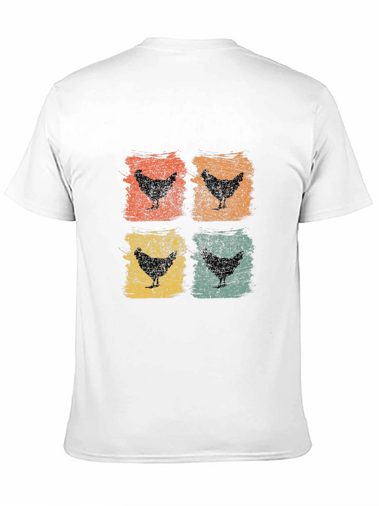 Retro Chicken T-Shirt: Farm Animal Graphic Tee