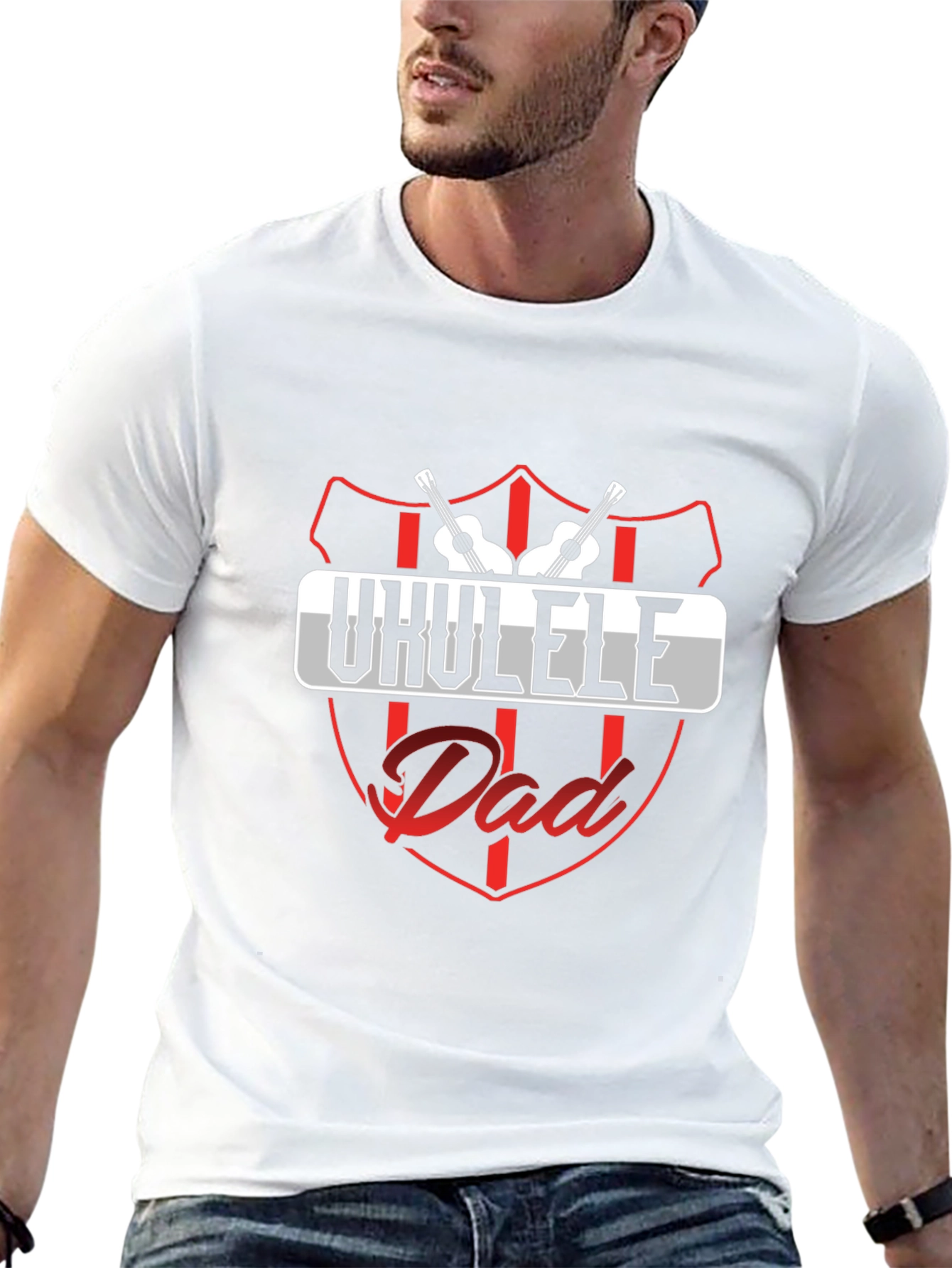 Ukulele Dad Graphic Tee - Musician Fathers Day T-Shirt