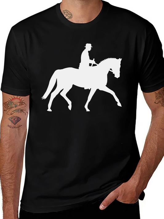 Equestrian Silhouette T-Shirt - Stylish Rider Design