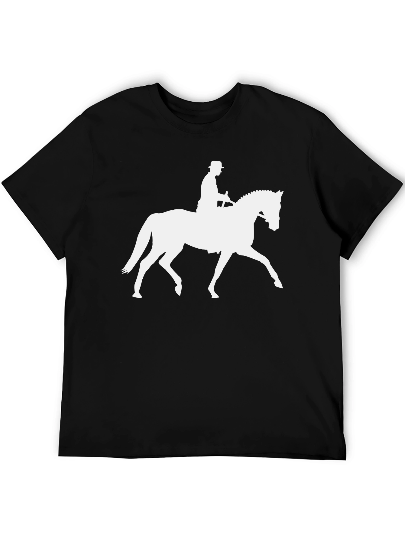 Equestrian Silhouette T-Shirt - Stylish Rider Design
