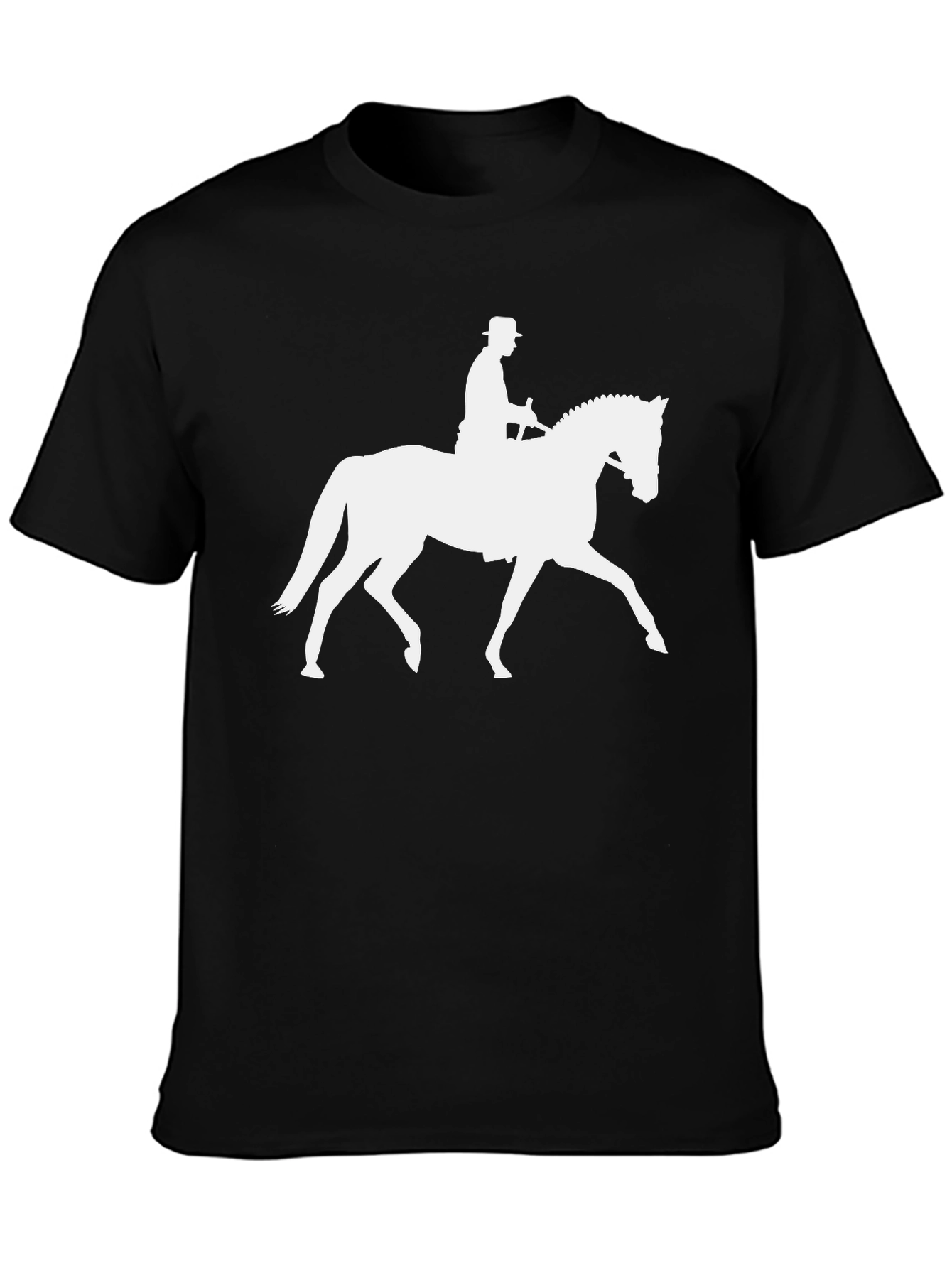 Equestrian Silhouette T-Shirt - Stylish Rider Design