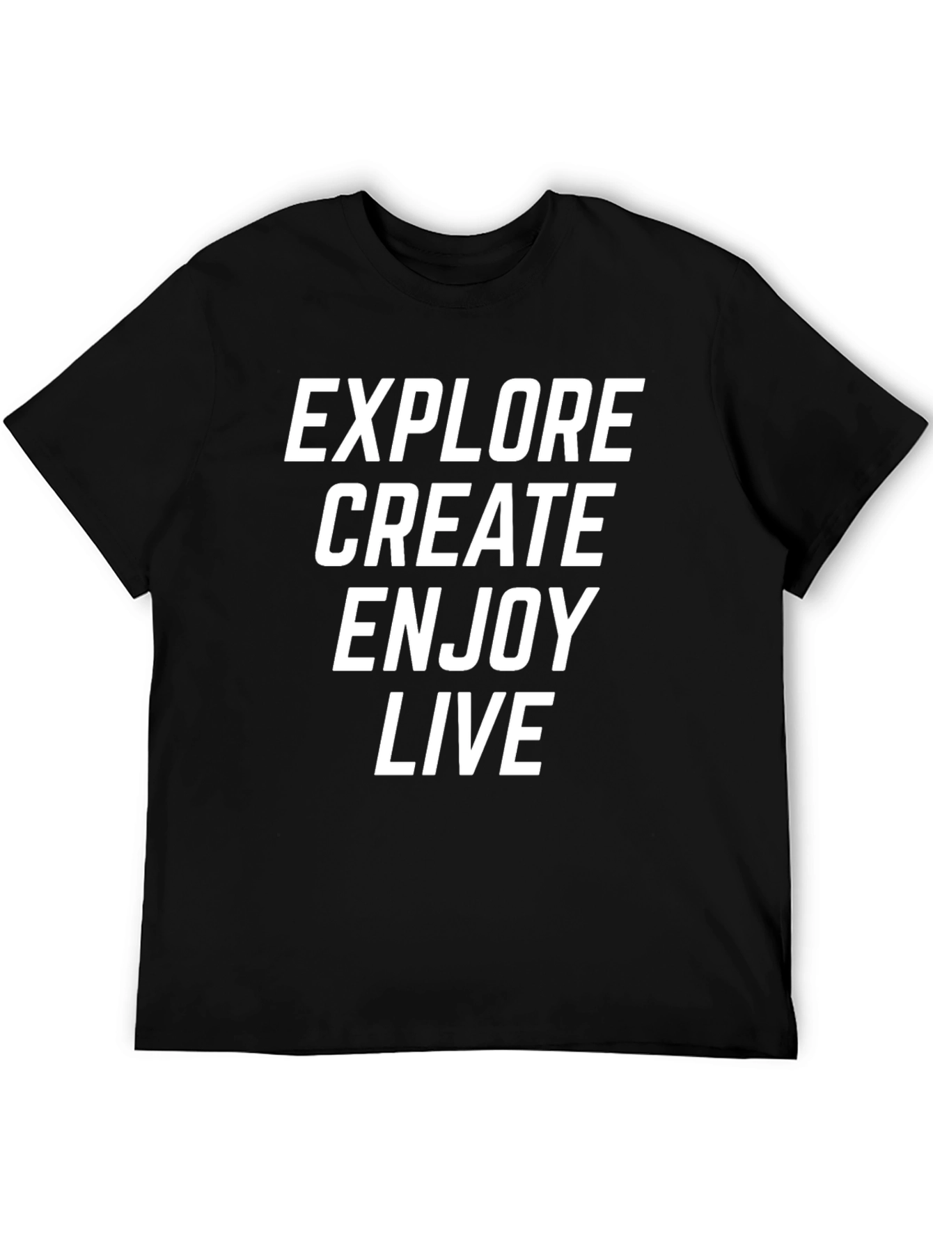 Explore Create Enjoy Live Black T-Shirt