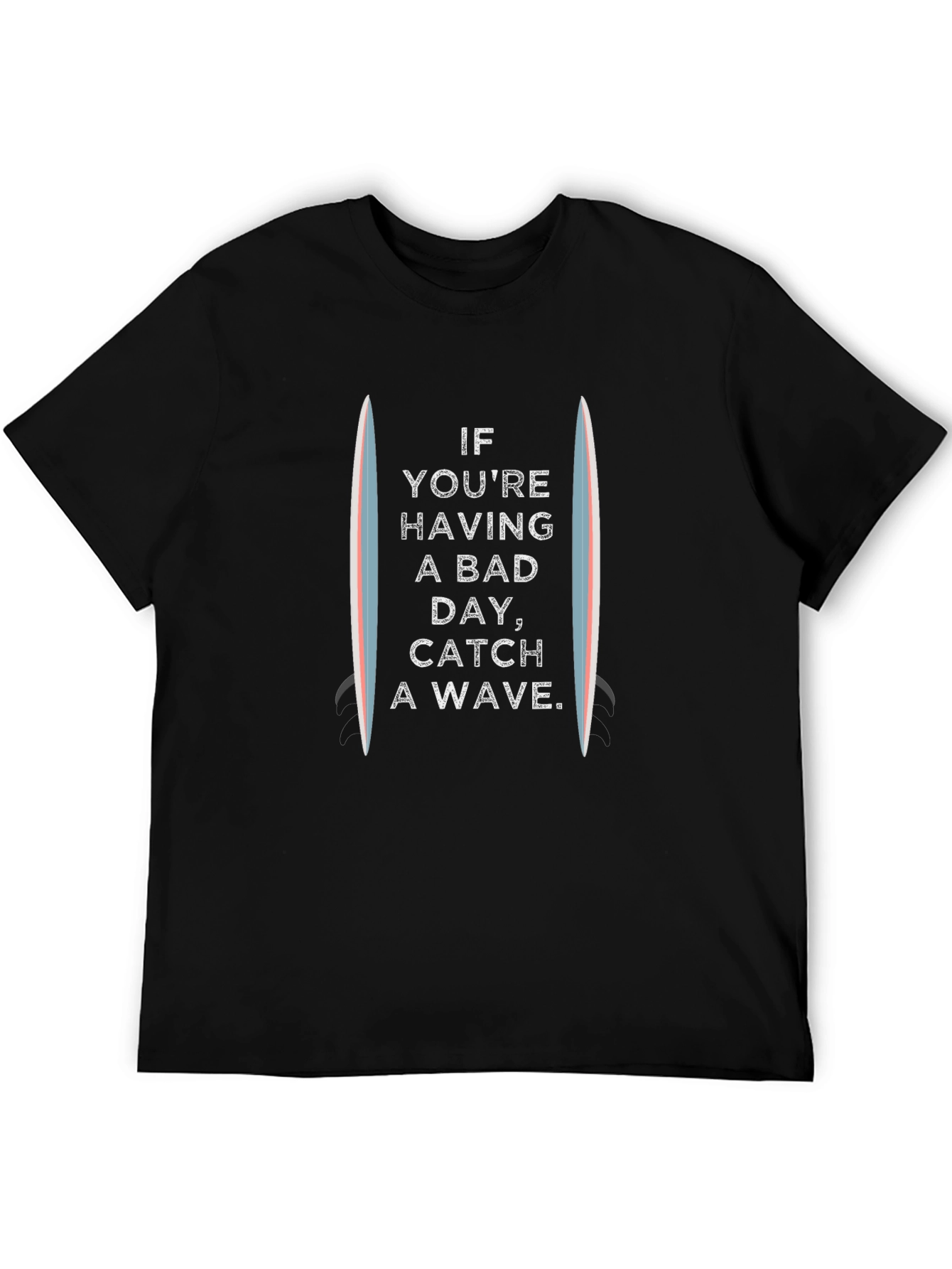 Catch a Wave Graphic Tee - Surfboard Design