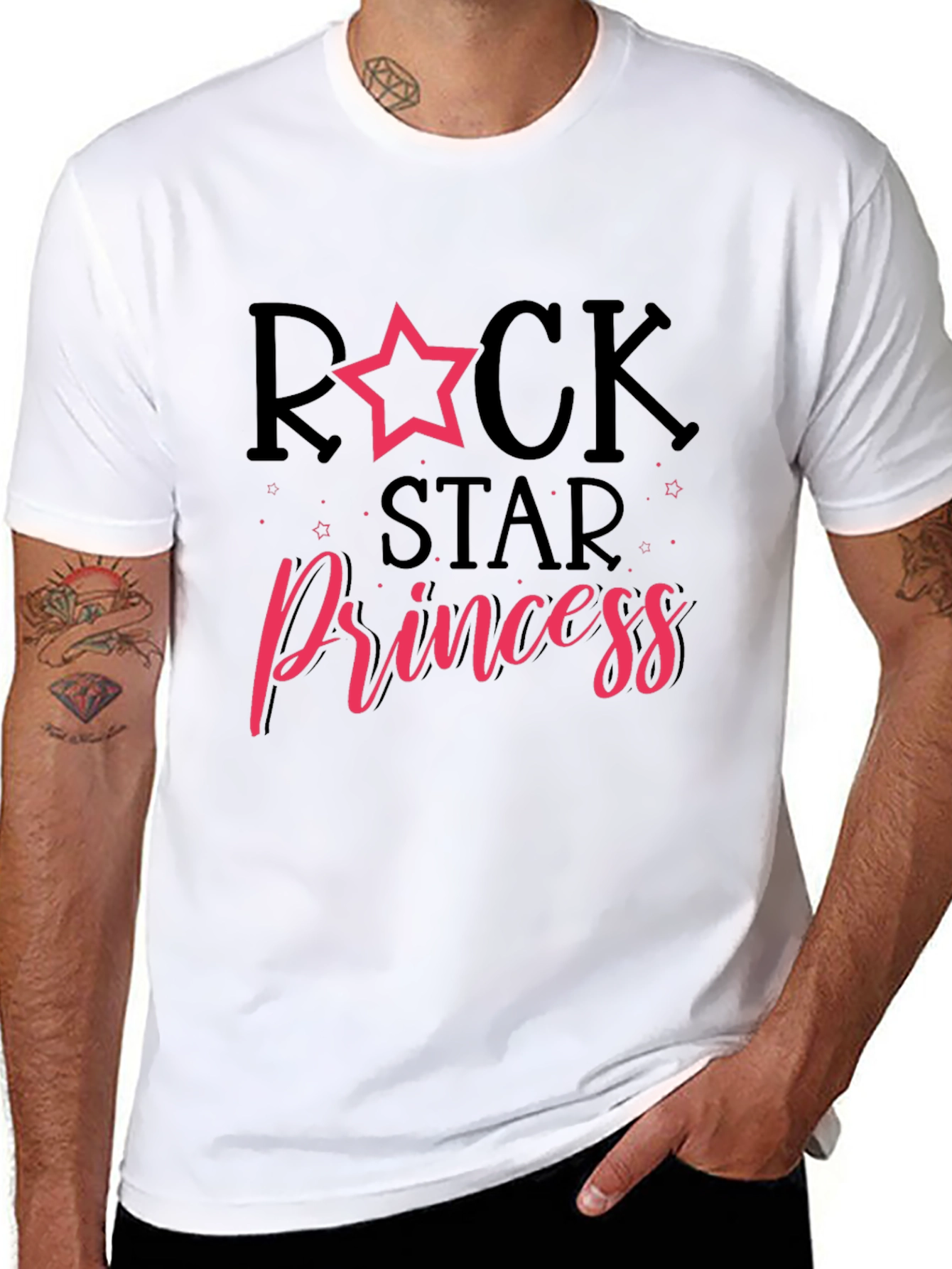 Rockstar Princess Black Graphic Tee