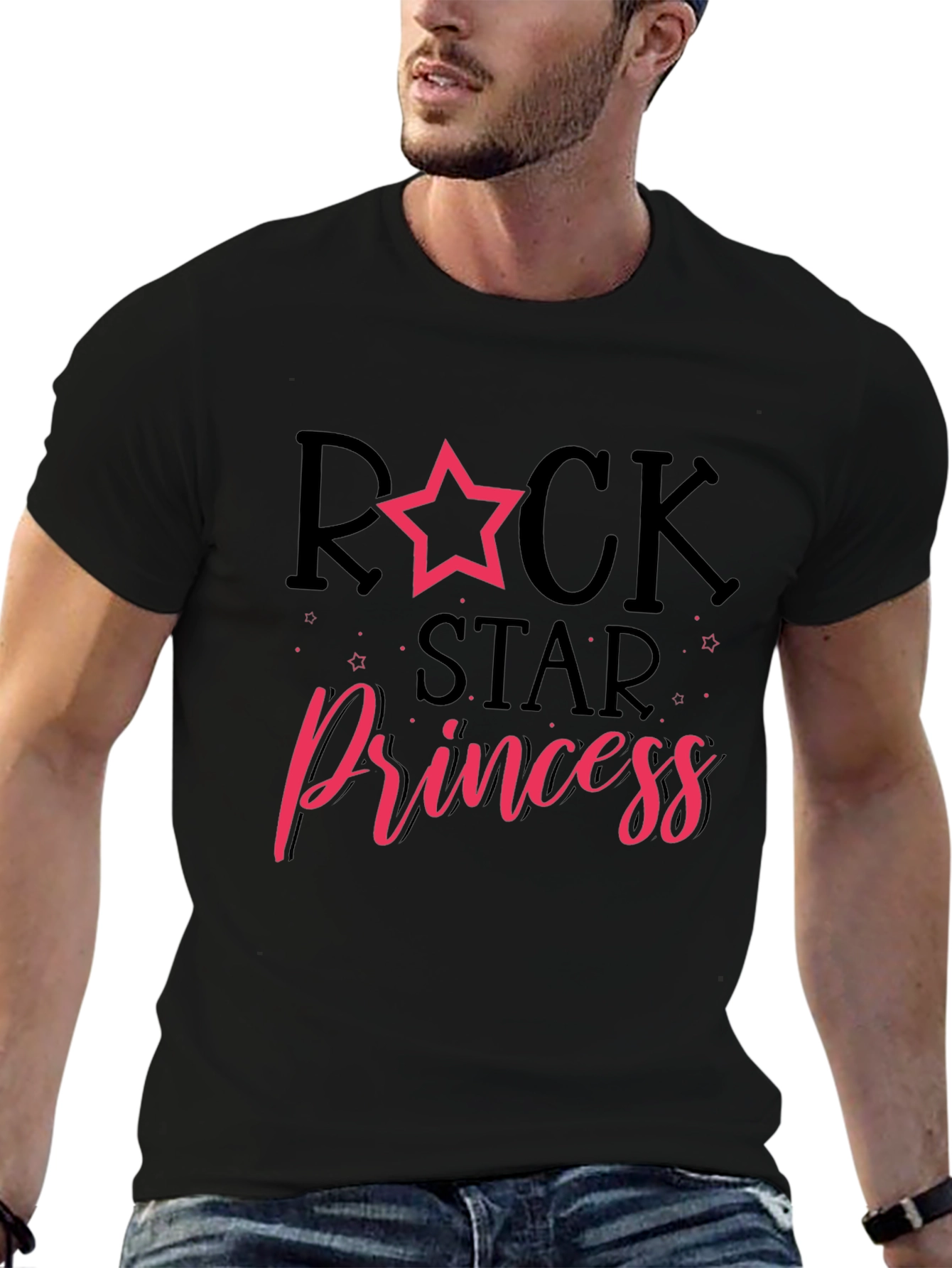 Rockstar Princess Black Graphic Tee