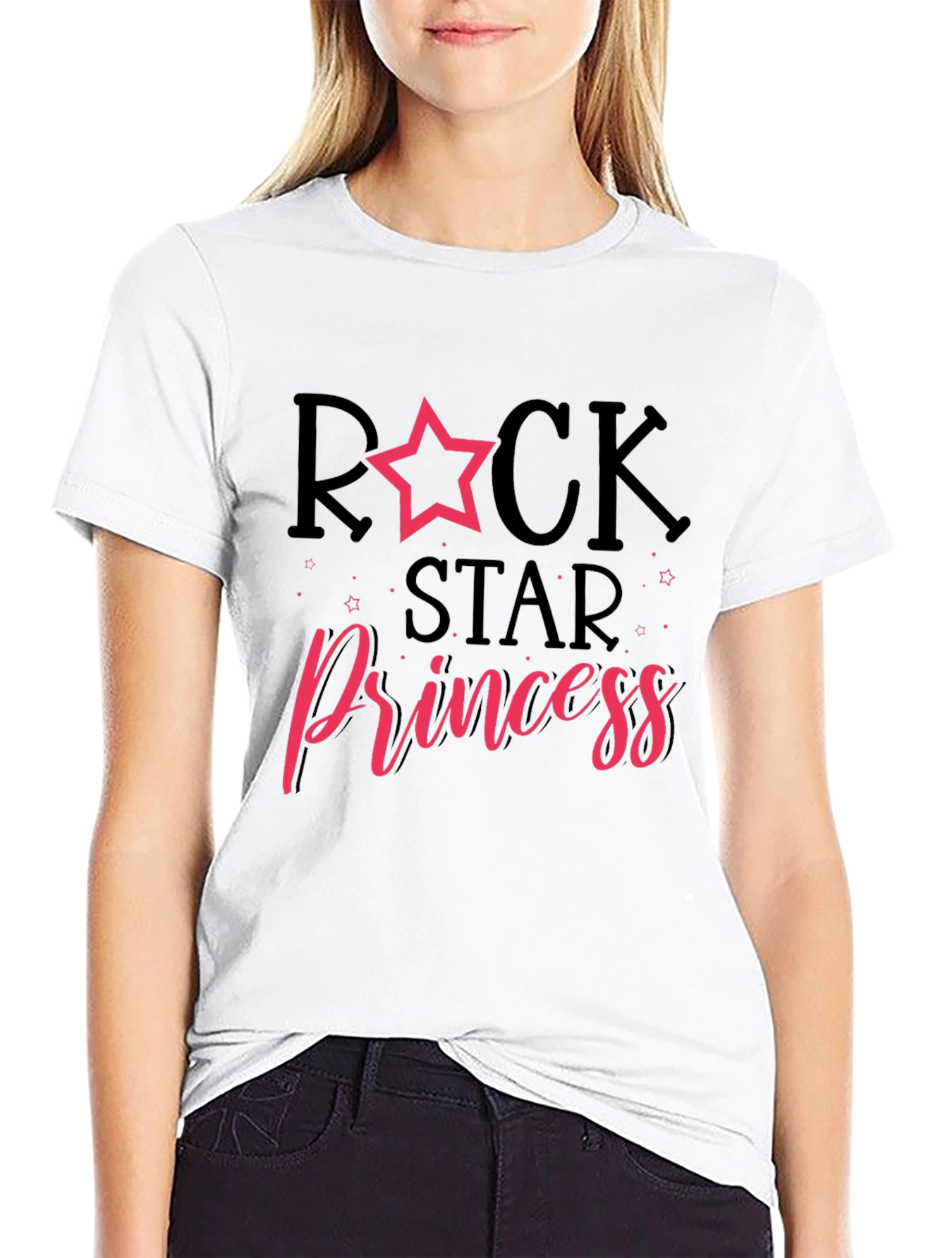 Rockstar Princess Black Graphic Tee
