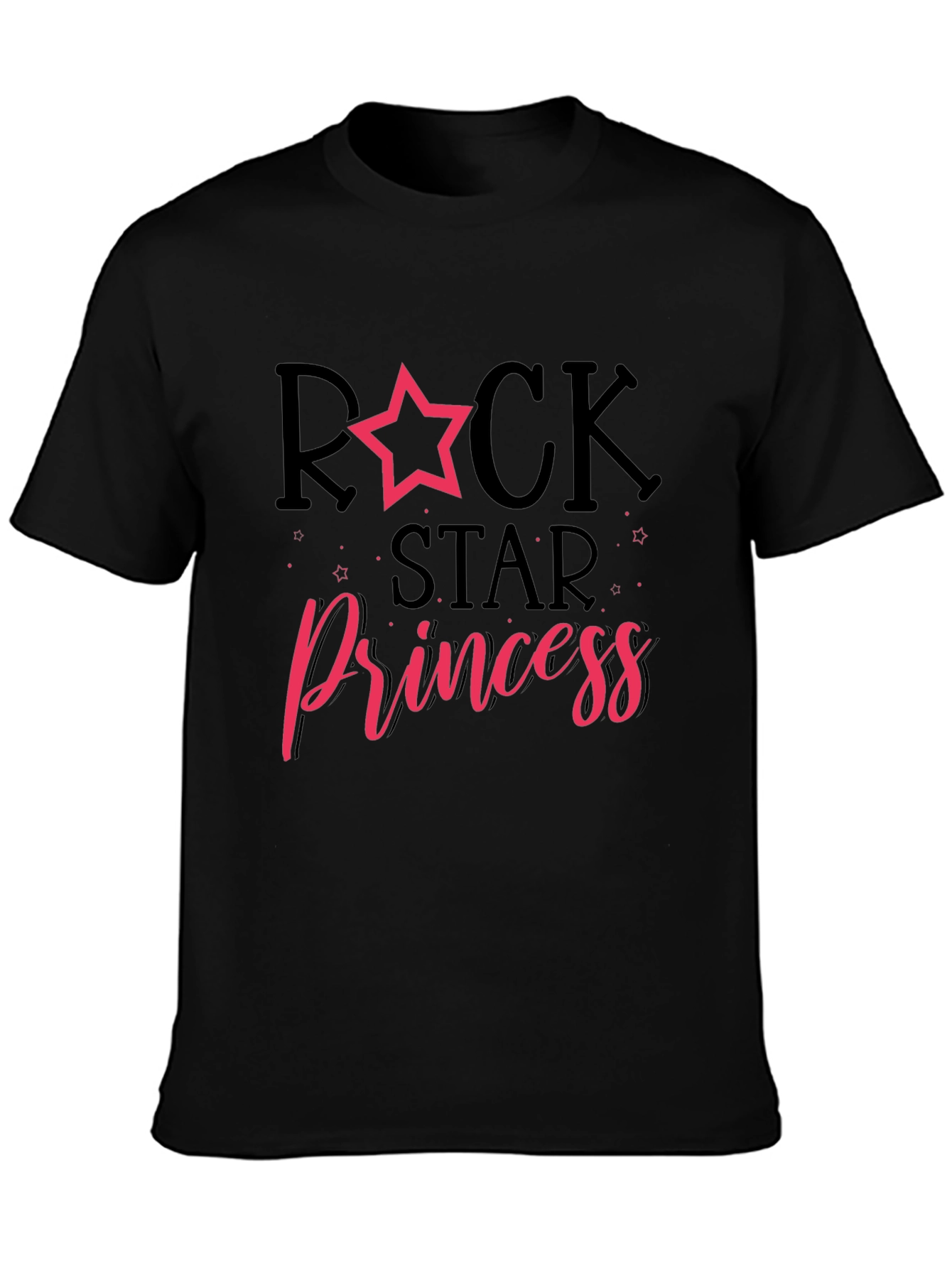 Rockstar Princess Black Graphic Tee