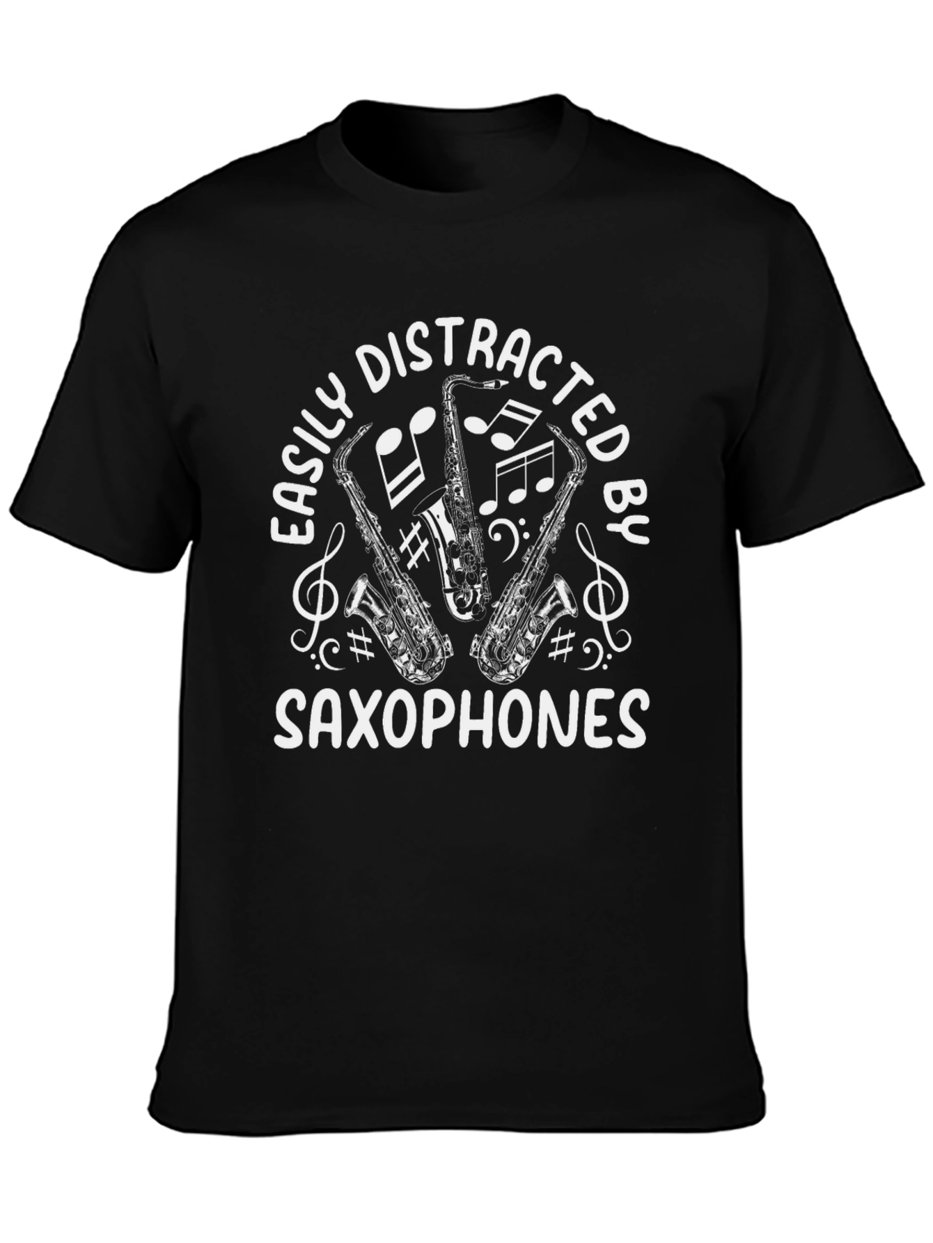 Easily Distracted by Saxophones Graphic Tee