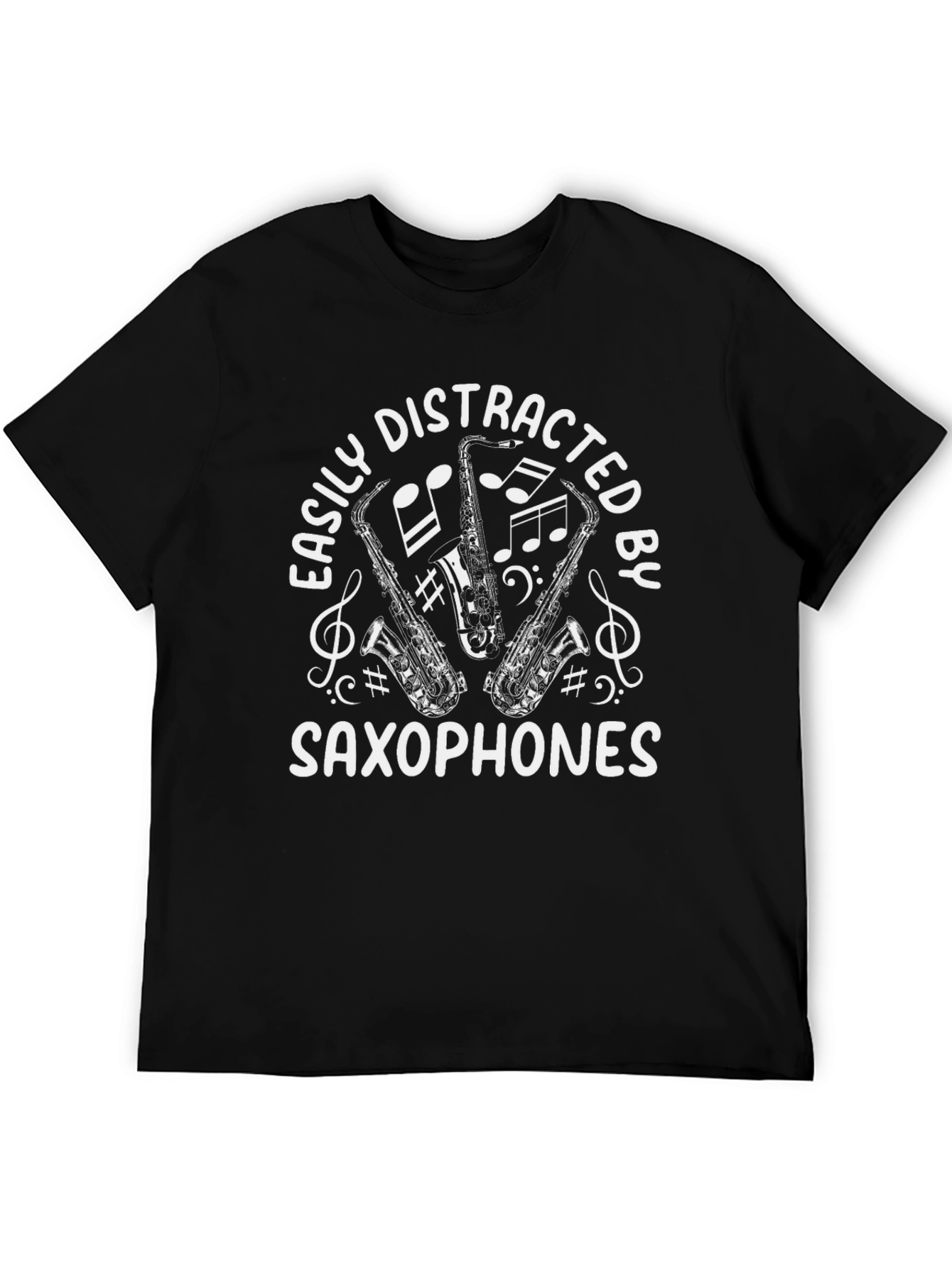 Easily Distracted by Saxophones Graphic Tee