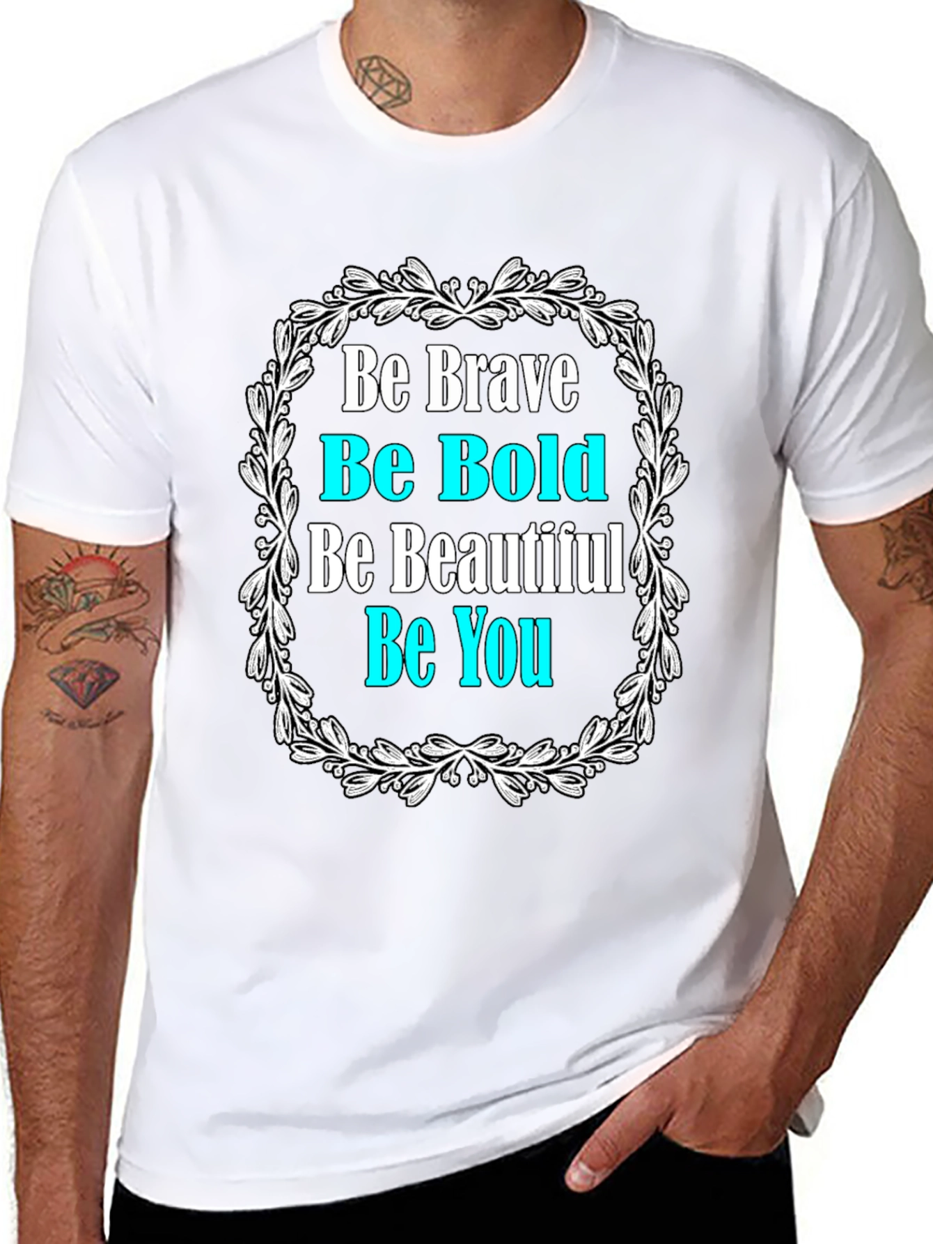 Be Brave Graphic Tee - Motivational Black T-Shirt