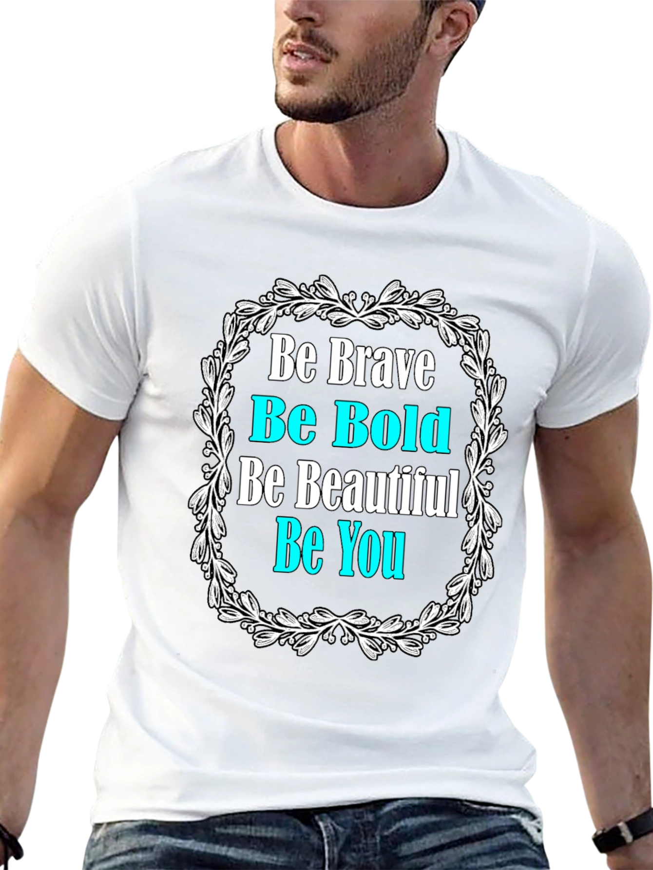 Be Brave Graphic Tee - Motivational Black T-Shirt