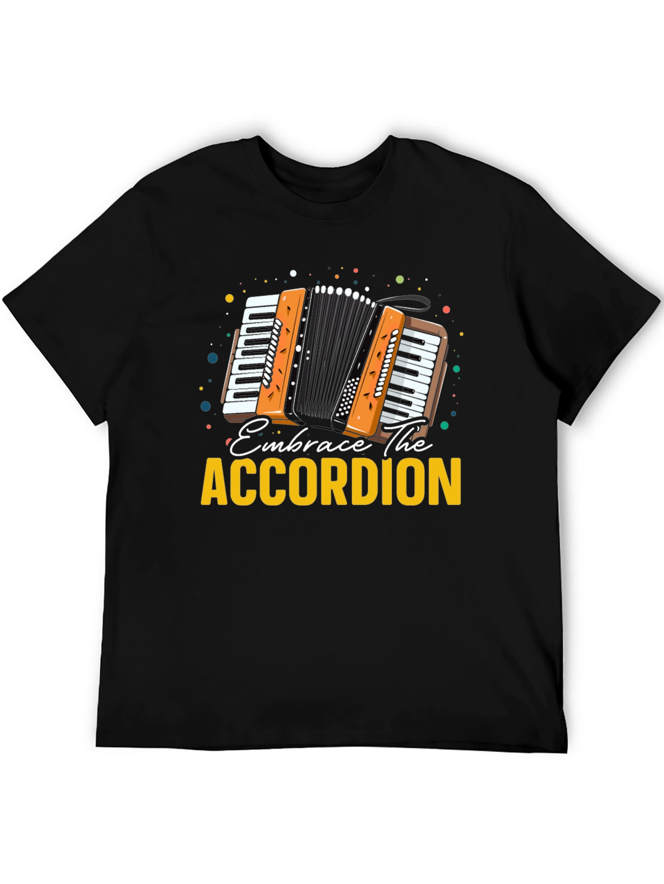 Embrace The Accordion Black Graphic Tee