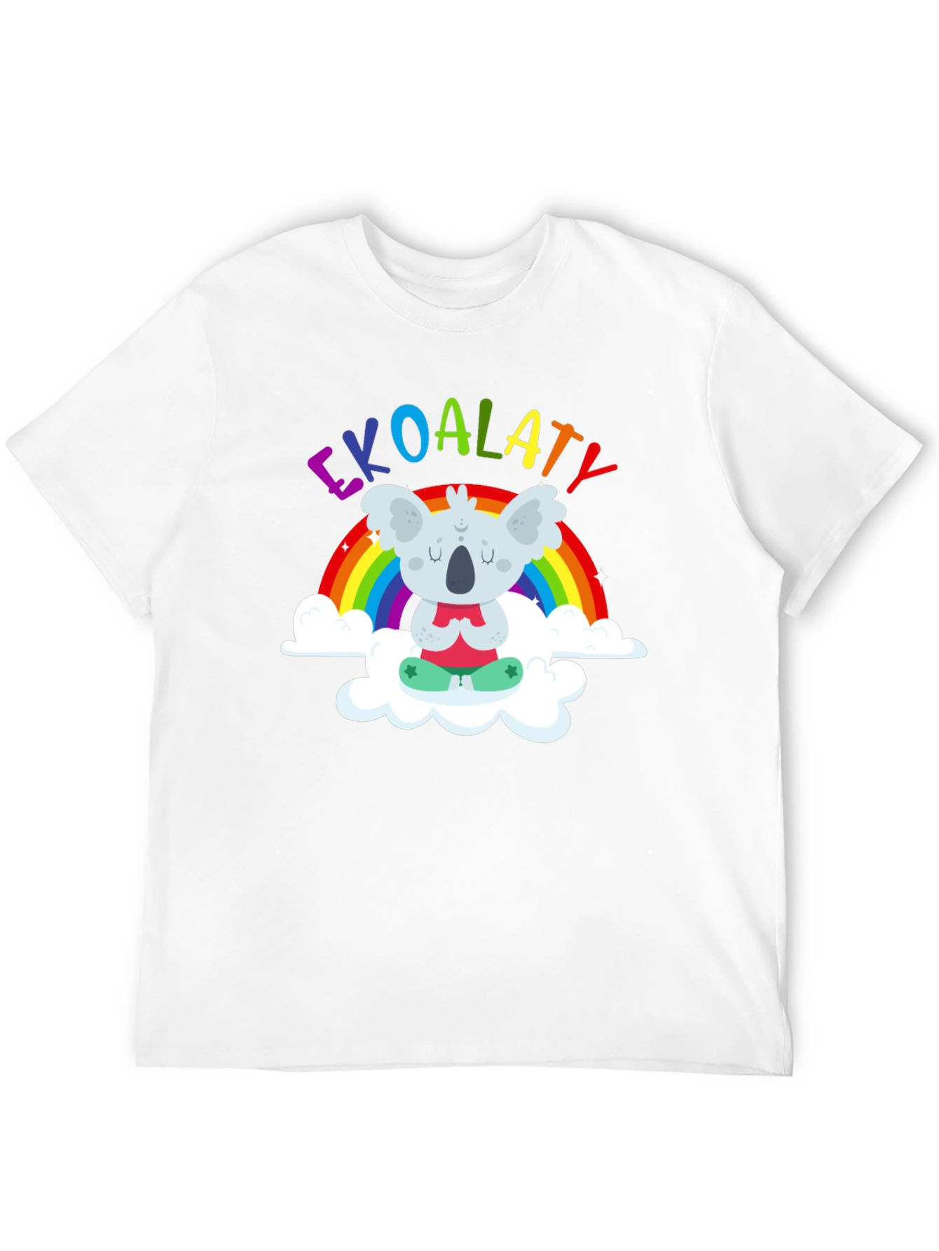 Ekoalaty T-Shirt: Meditating Koala on Rainbow Cloud