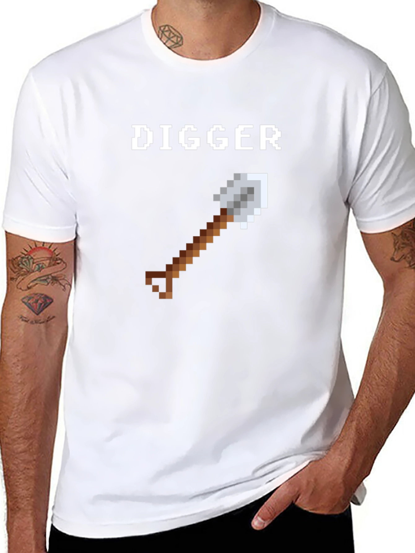 Pixel Digger T-Shirt - Retro Gaming Style