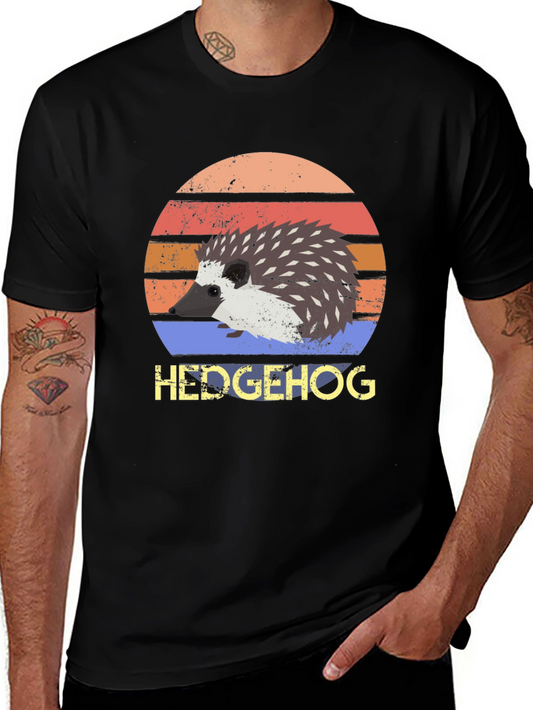 Hedgehog Retro Style T-Shirt - Cute Animal Tee