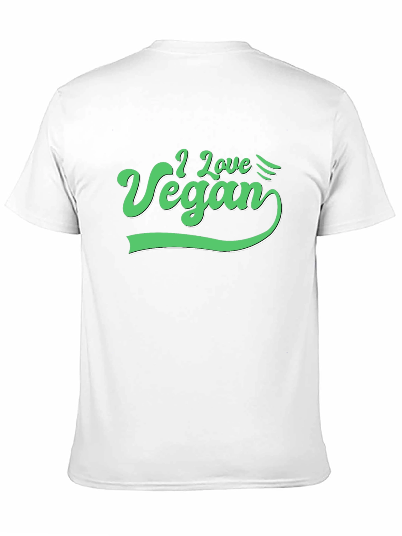 I Love Vegan Graphic Tee - Black Cotton T-Shirt