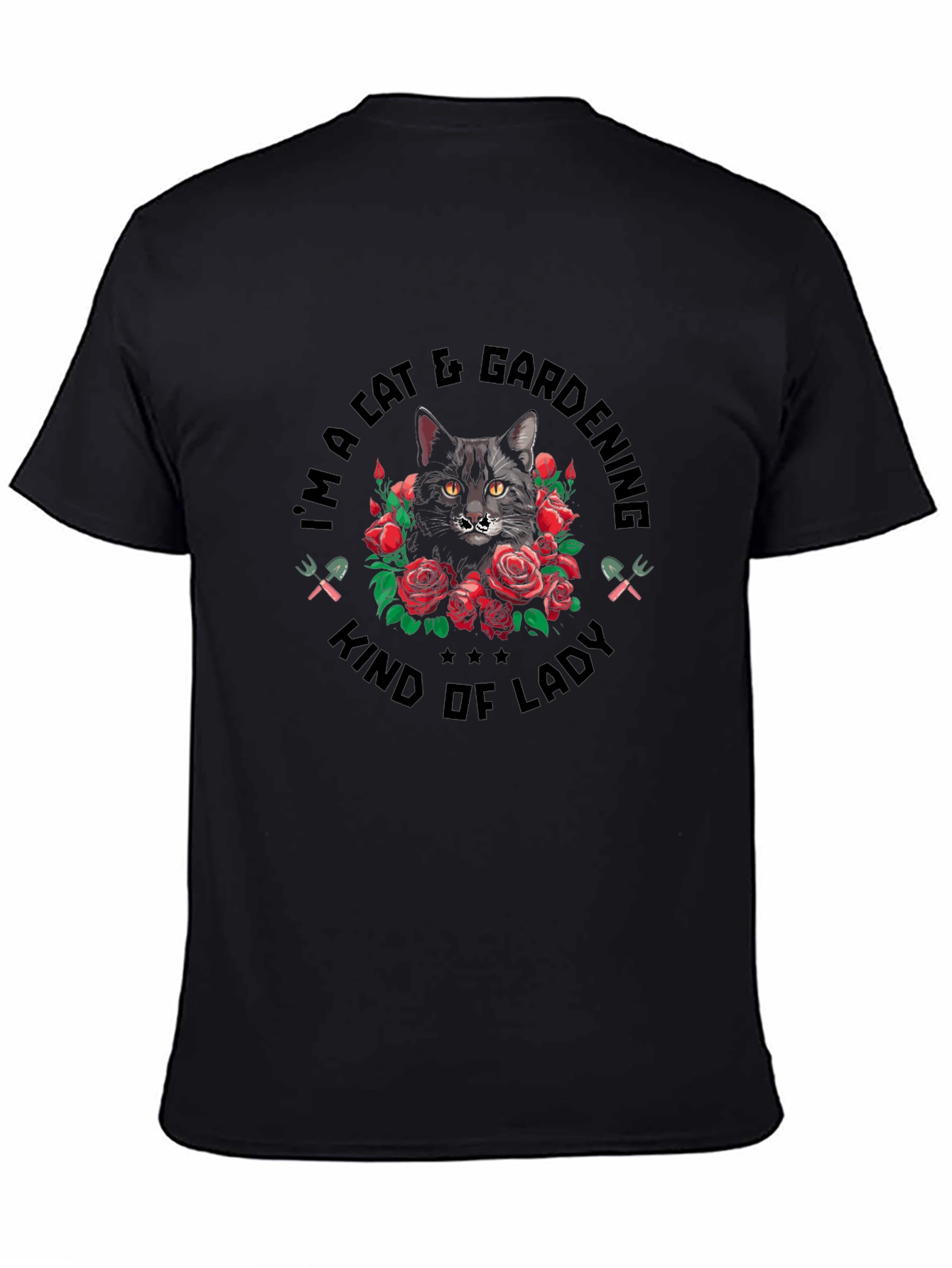 Cat & Gardening Lady T-Shirt